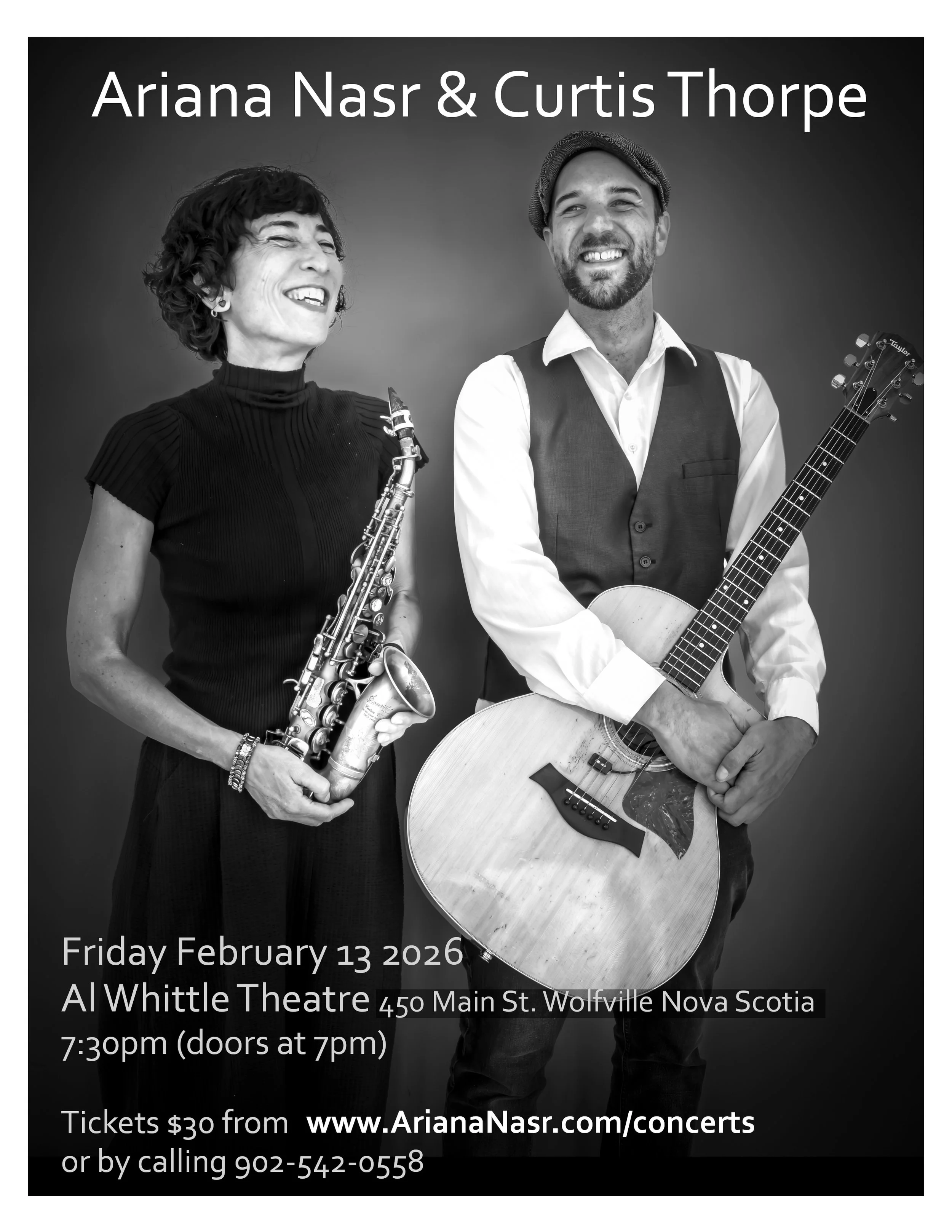 Ariana Nasr &amp; Curtis Thorpe— 7:30PM