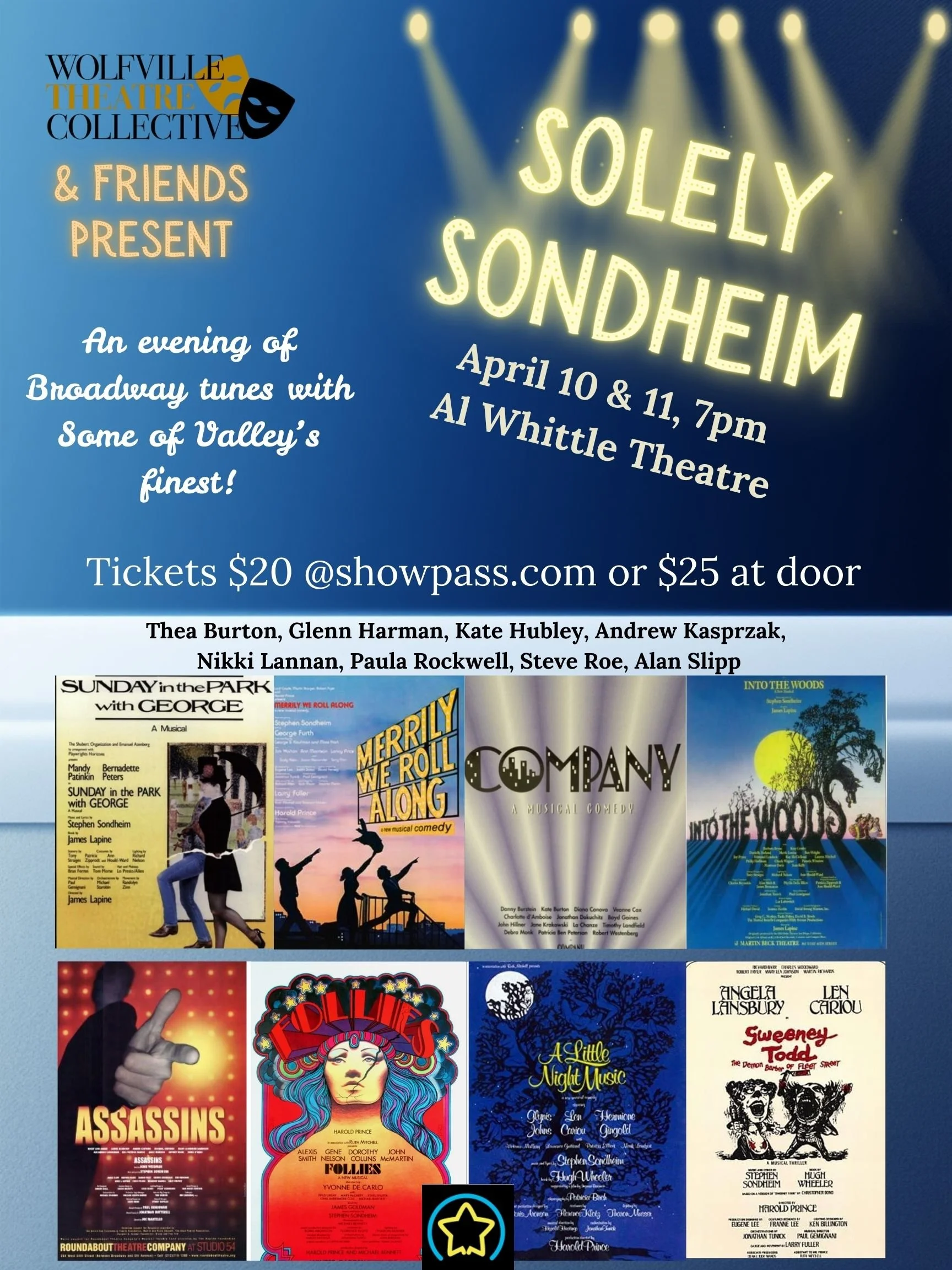 Solely Sondheim -Friday and Saturday at 7pm