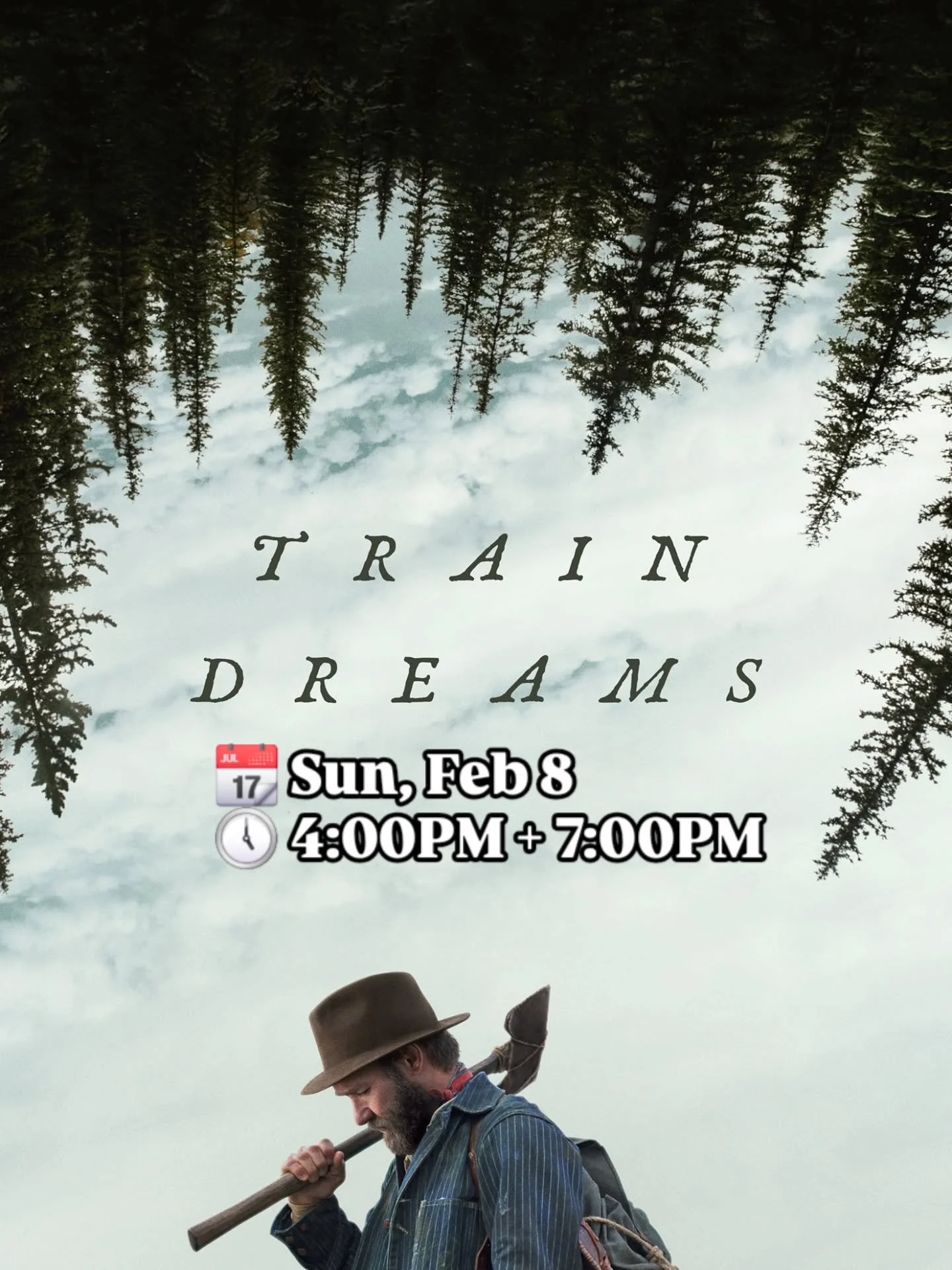 A logger leads a life of quiet grace as he experiences love and loss during an era of monumental change in early 20th-century America.

📽 Train Dreams
📅 Sun, Feb. 8
🕓 4:00PM + 7:00PM
🎟 www.alwhittletheatre.ca/events/train-dreams

🌟 Drama 🌟 Nomi