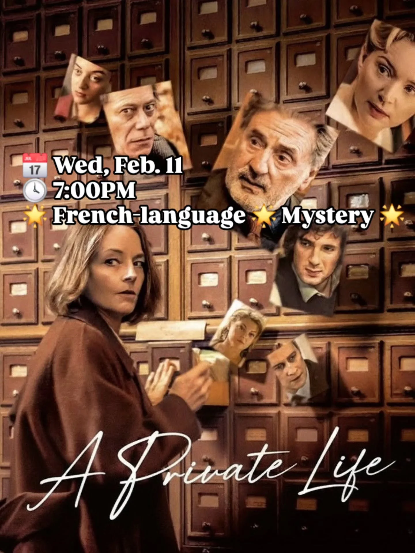 Following the death of Paula, one of her long-time patients, psychiatrist Lilian Steiner becomes convinced that her supposed death by suicide is actually an unsolved murder.

🎟 www.alwhittletheatre.ca/events/a-private-life