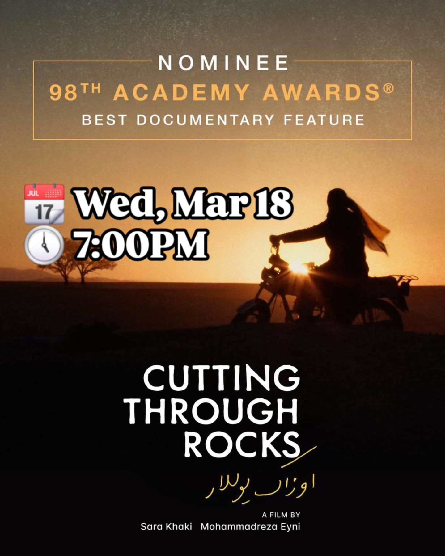 37-year-old Sara Shahverdi, a motorcycle riding, land owning, former midwife-turned-fierce citizen advocate and recent divorc&eacute;e, has won a landslide local election in her remote Iranian village and everyone has an opinion about it.

Runtime: 1