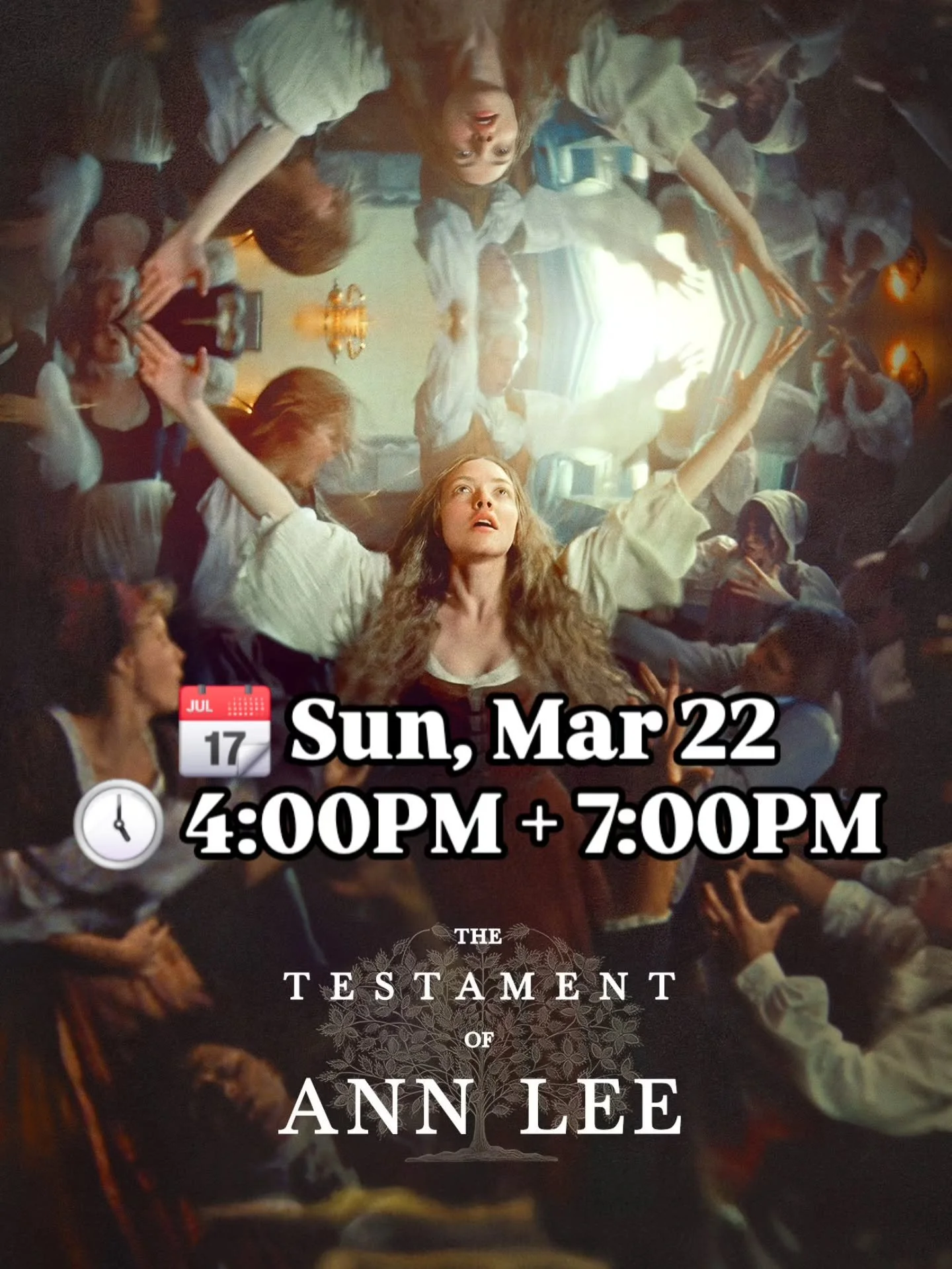 The extraordinary true legend of Ann Lee, founder of the devotional sect known as the Shakers, captures the ecstasy and agony of her quest to build a utopia.

Runtime: 2h 17m
Rating: 14A

🌟 Drama 🌟 Based on a True Story 🌟 History 🌟 Music 🌟