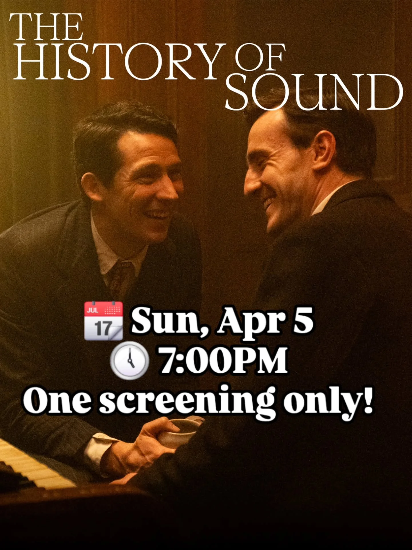 In 1917, two young music students attending the Boston Conservatory bond over a mutual love of folk music. They reconnect a few years later, embarking on a song-collecting trip in the backwaters of Maine.

🌟 Romance 🌟 Music 🌟 Drama 🌟 

📽 The His