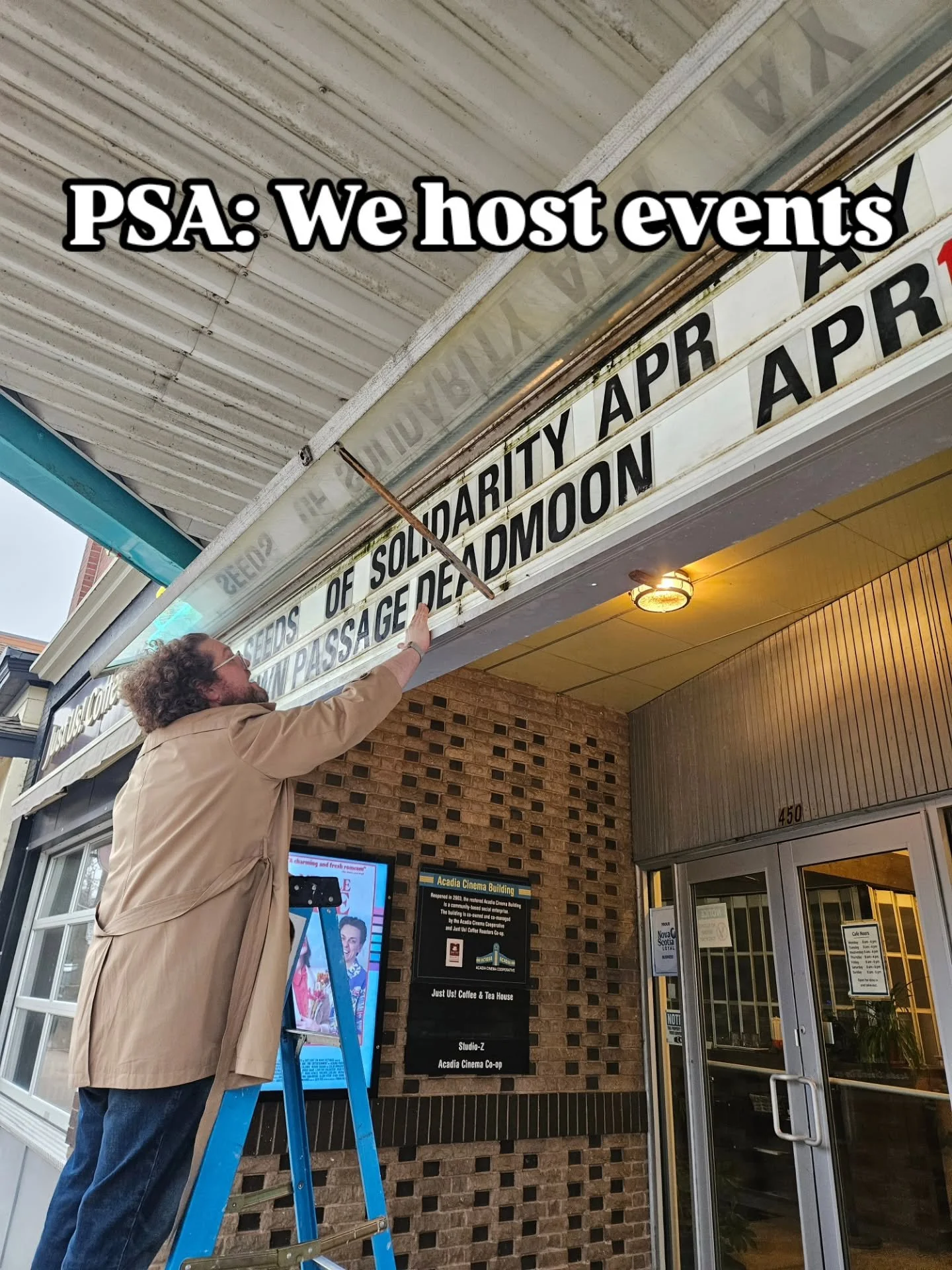 We know it seems obvious, but people have walked by while our marquee was being changed and we've overheard "It's just like a movie theatre!!!"

So we gotta say it: we ARE a movie theatre, and a stage for theatre, dance, comedy, learning, c