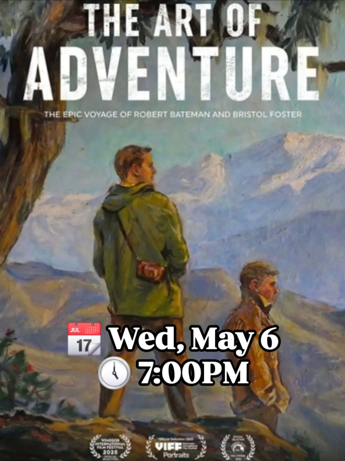 Renowned wildlife artist Robert Bateman and spirited biologist Bristol Foster embark on a globe-trotting adventure in a LandRover they name the Grizzly Torque.

📽 The Art of Adventure
📆 Sun, May 6
🕔 7:00PM
🎟 www.alwhittletheatre.ca/events/the-art