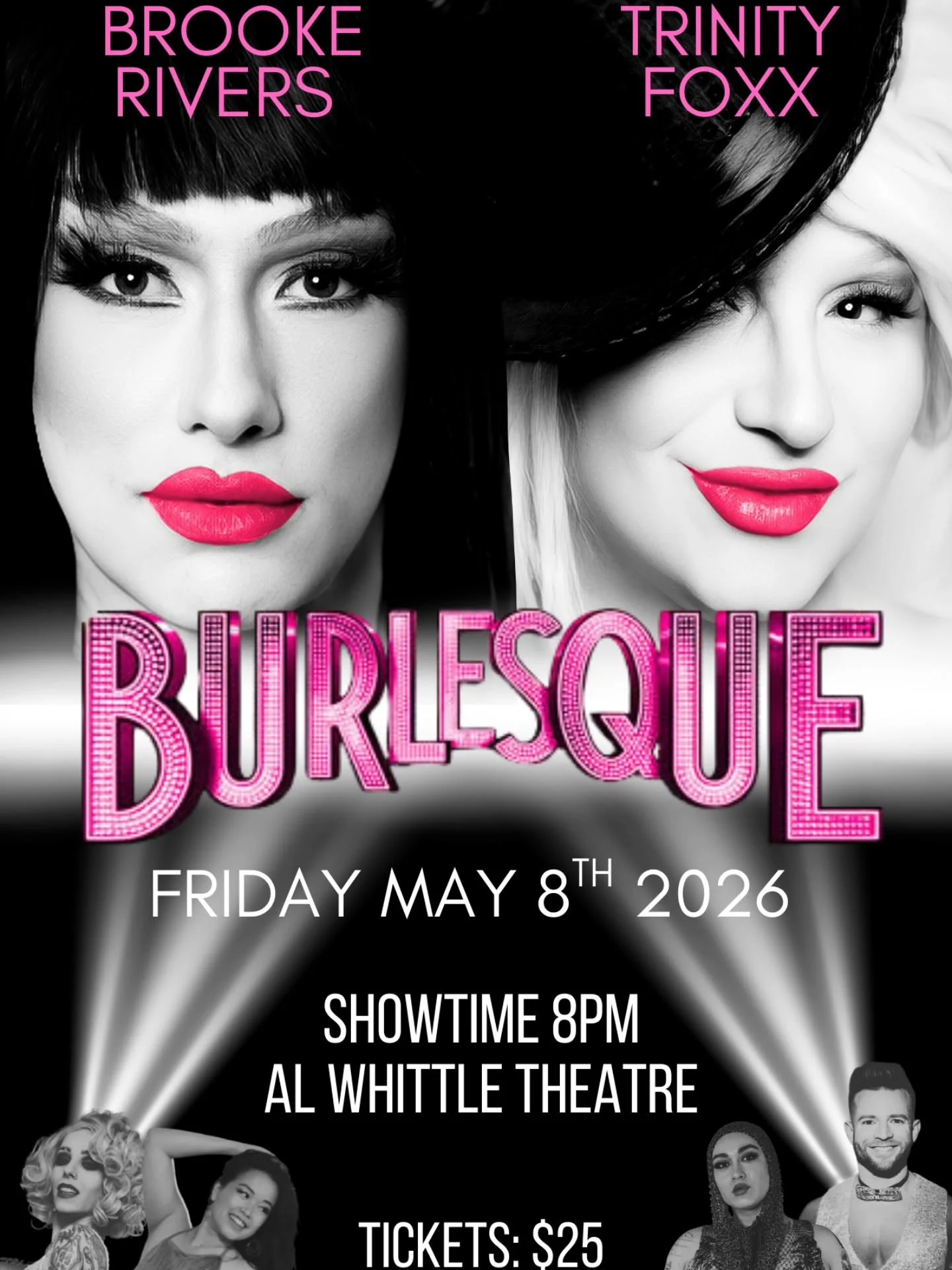 Featuring local drag legends Brooke Rivers and Trinity Foxx, this live spectacle will have you cheering, laughing, and living for every beat. Whether you&rsquo;re a diehard fan of Burlesque or just ready for fun a night, this is the event you won&rsq