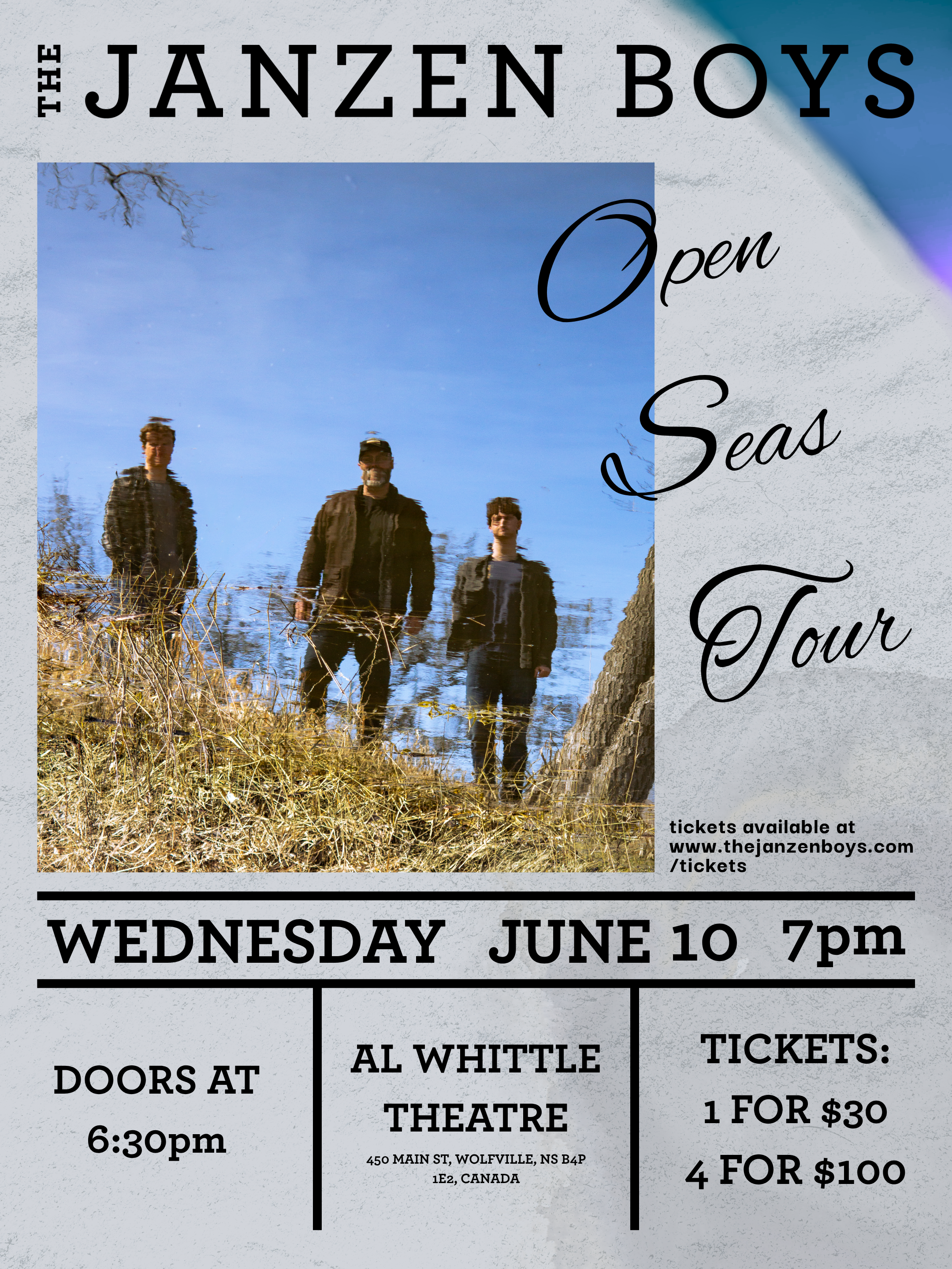 The Janzen Boys-Open Seas Tour— 7:00pm