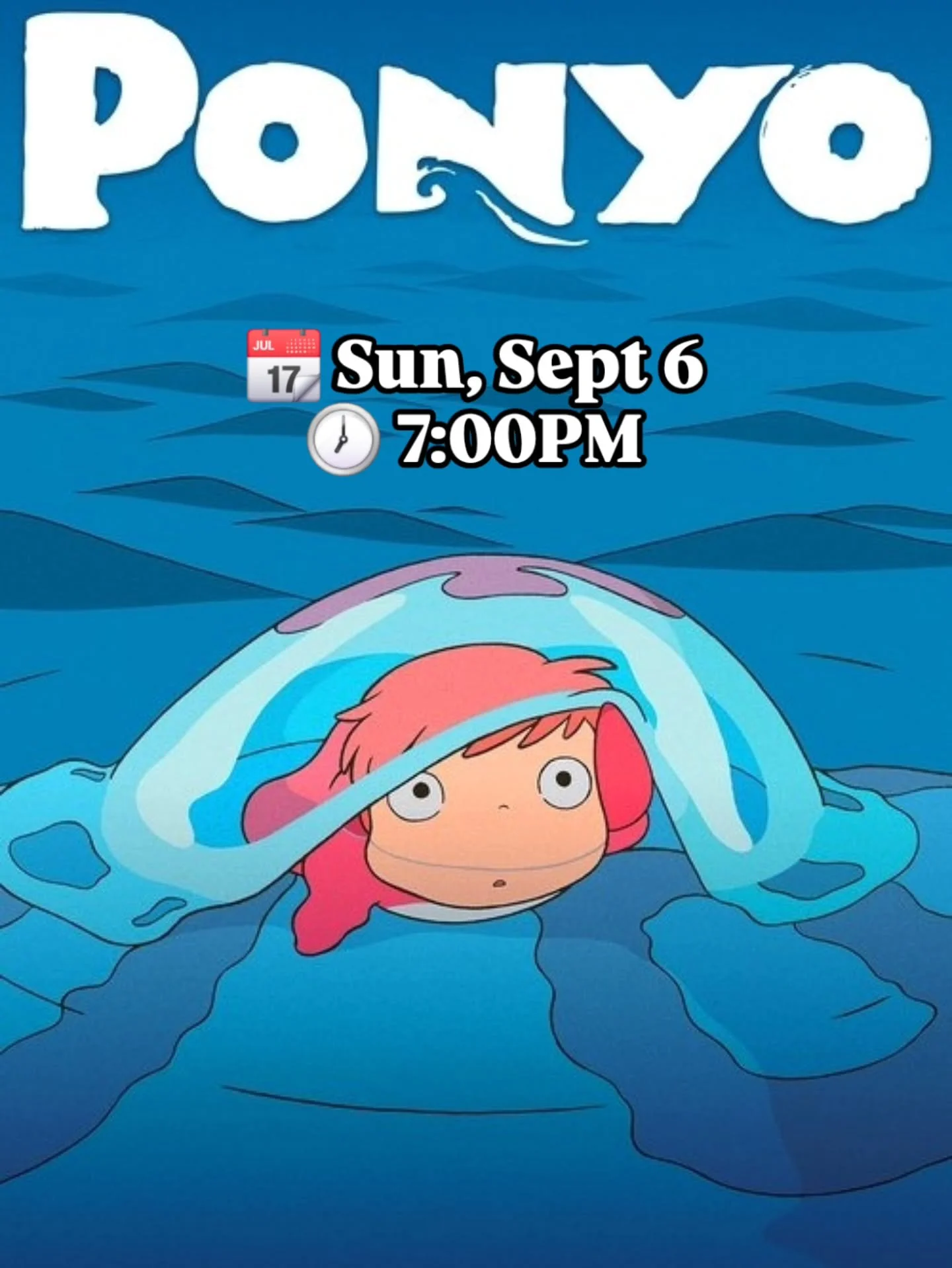 When Sosuke, a young boy who lives on a clifftop overlooking the sea, rescues a stranded goldfish named Ponyo, he discovers more than he bargained for. Ponyo is a curious, energetic young creature who yearns to be human, but even as she causes chaos 