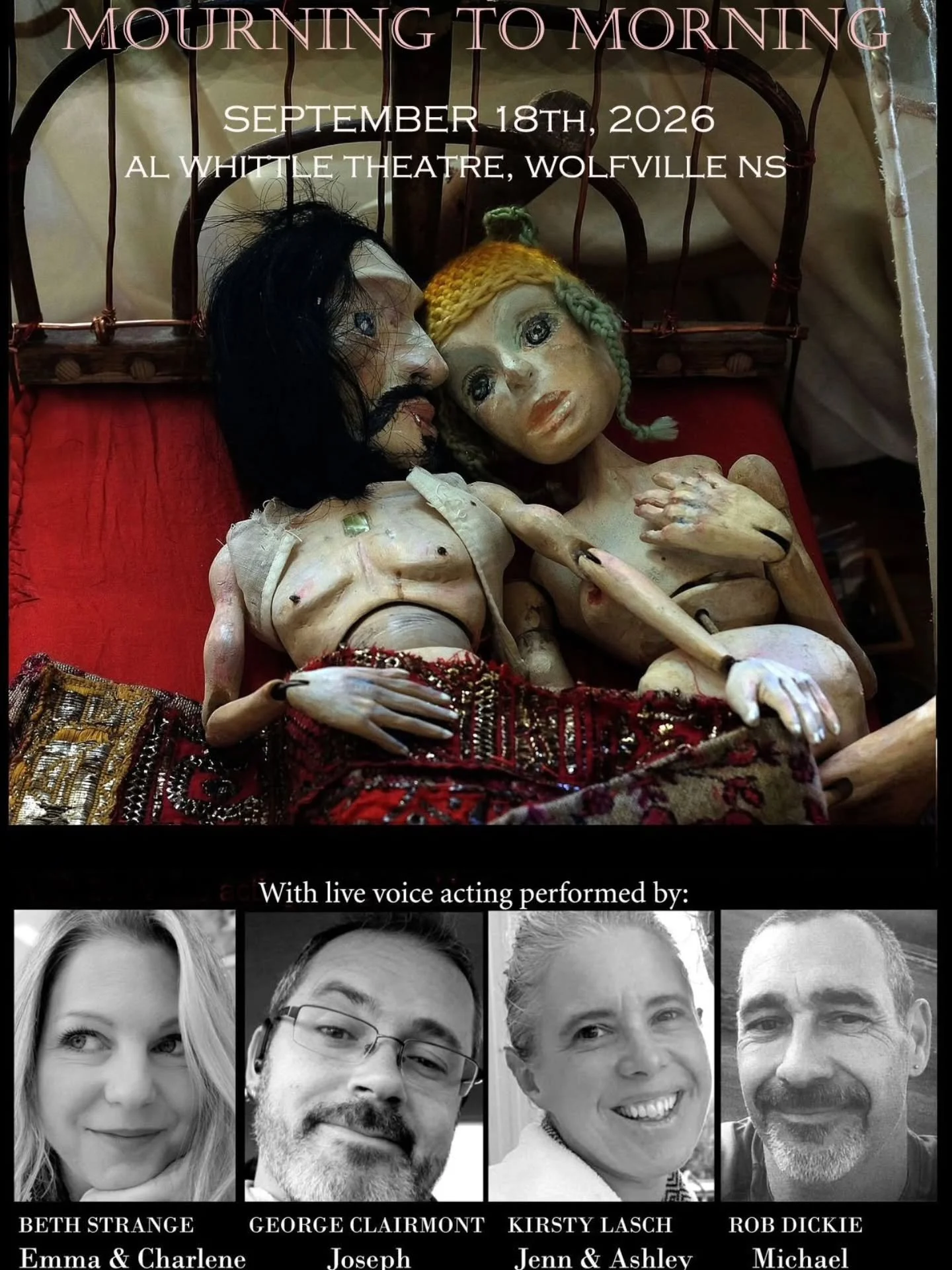 Mourning to Morning is a haunting story of love across lifetimes. The performance follows Joseph, a 200-year-old vampire caught in an endless cycle of seduction and predation, whose fate shifts when he meets a librarian whose soul he seems to have kn