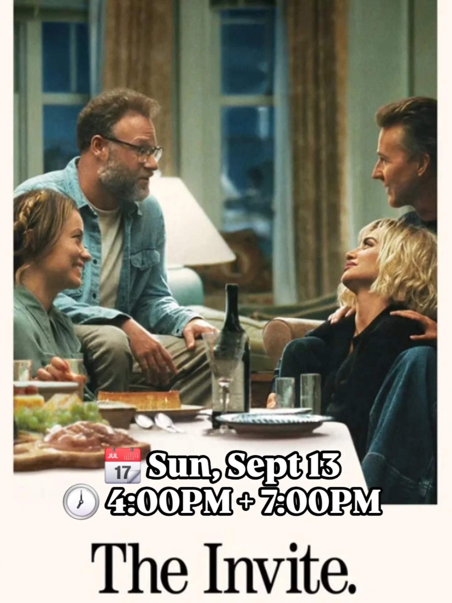 Joe and Angela's marriage is on thin ice. When they invite their enigmatic upstairs neighbors for a dinner party, the night spirals into unexpected places.

Runtime: 1h 47min
Rating: 14A 

🌟 Drama 🌟 Comedy 🌟 

🎟 www.alwhittletheatre.ca/events/the