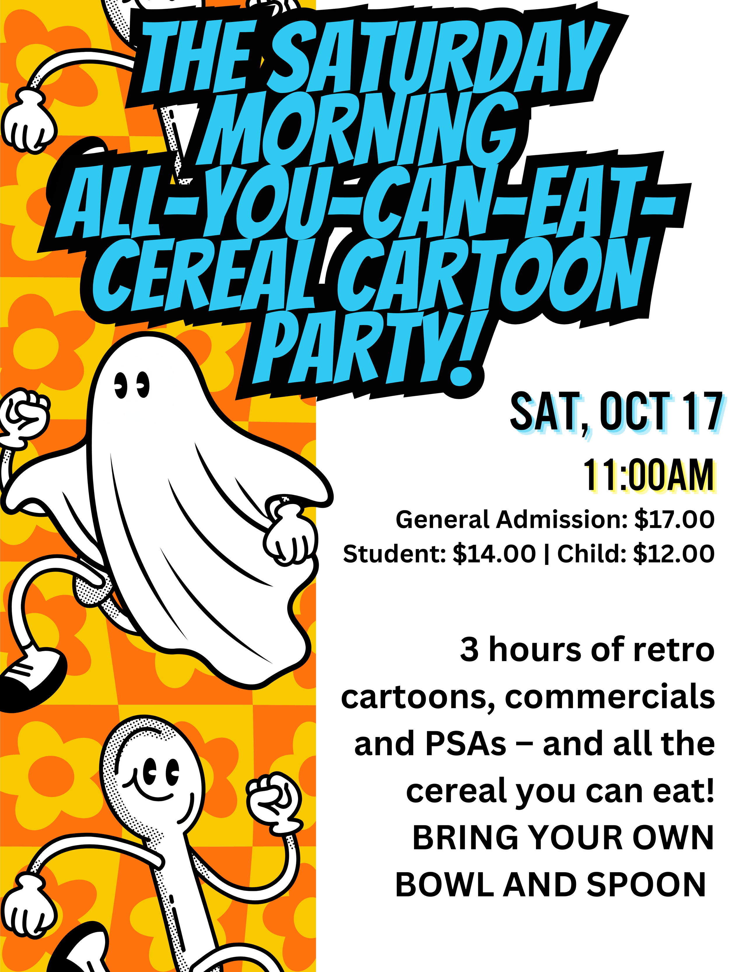 The Saturday Morning All-you-can-eat Cereal Cartoon Party Halloween Edition 2026  