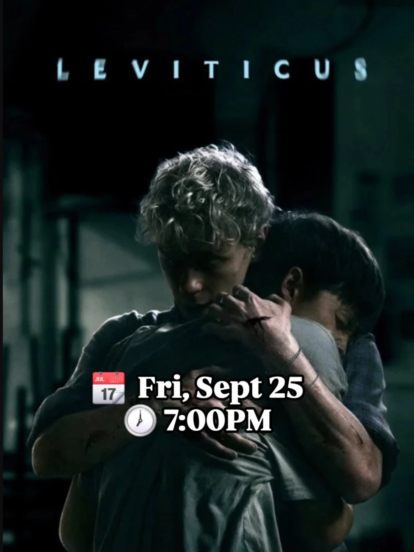An Australian coming-of-age romantic/supernatural/horror film which follows two teenage boys who must escape a violent entity summoned by their religious community that takes the form of the person they desire most &mdash; each other.

Runtime: 1h 28