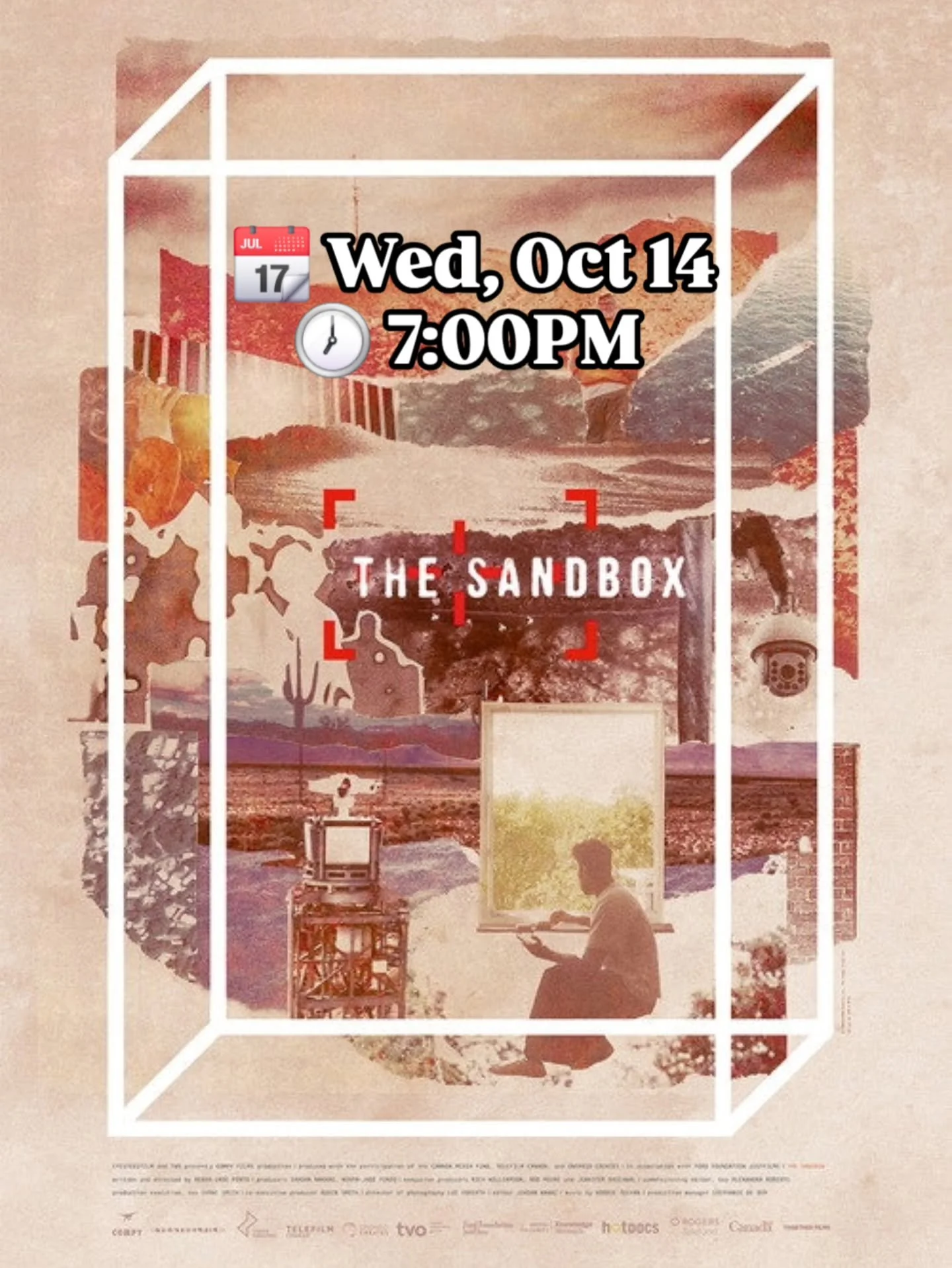 The Sandbox offers a rare glimpse inside the global black box of migration surveillance, control, and the caretakers fighting to keep these worlds in check.

📆 Wed, Oct 14
🕖 7:00PM
📍Al Whittle Theatre
