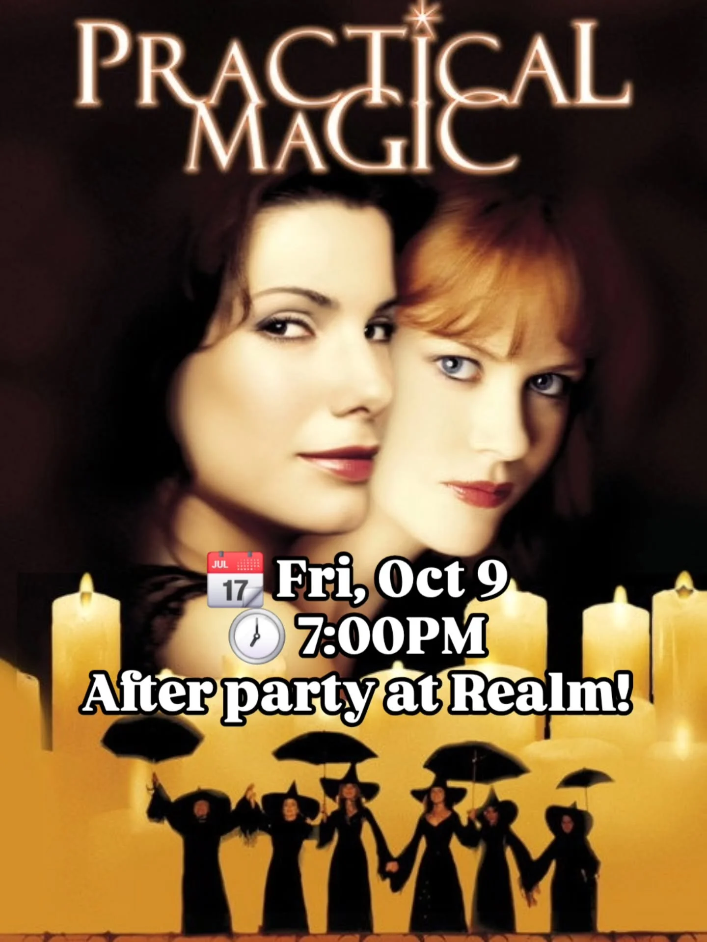 We ride on the 9th, witches!

And the original spell just cannot be broken. 

Gather your coven under the star and come in your finest whimsi-goth, witchcore outfit for great vibes.

Midnight margaritas and other witch's brews available for purchase.