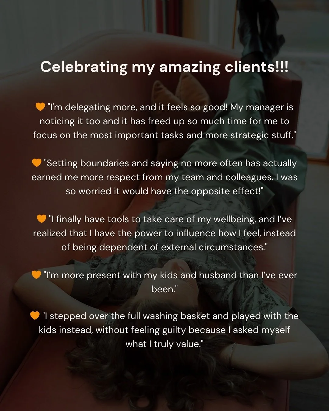 Celebrating my fantastic clients and their amazing results 🙌 🥳 😍👇

As a coach, one of the most rewarding moments is when I ask my clients:

&ldquo;𝗪𝗵𝗮𝘁 𝗮𝗿𝗲 𝘄𝗲 𝗰𝗲𝗹𝗲𝗯𝗿𝗮𝘁𝗶𝗻𝗴 𝘁𝗼𝗱𝗮𝘆?&rdquo; 

It&rsquo;s incredible to see the r