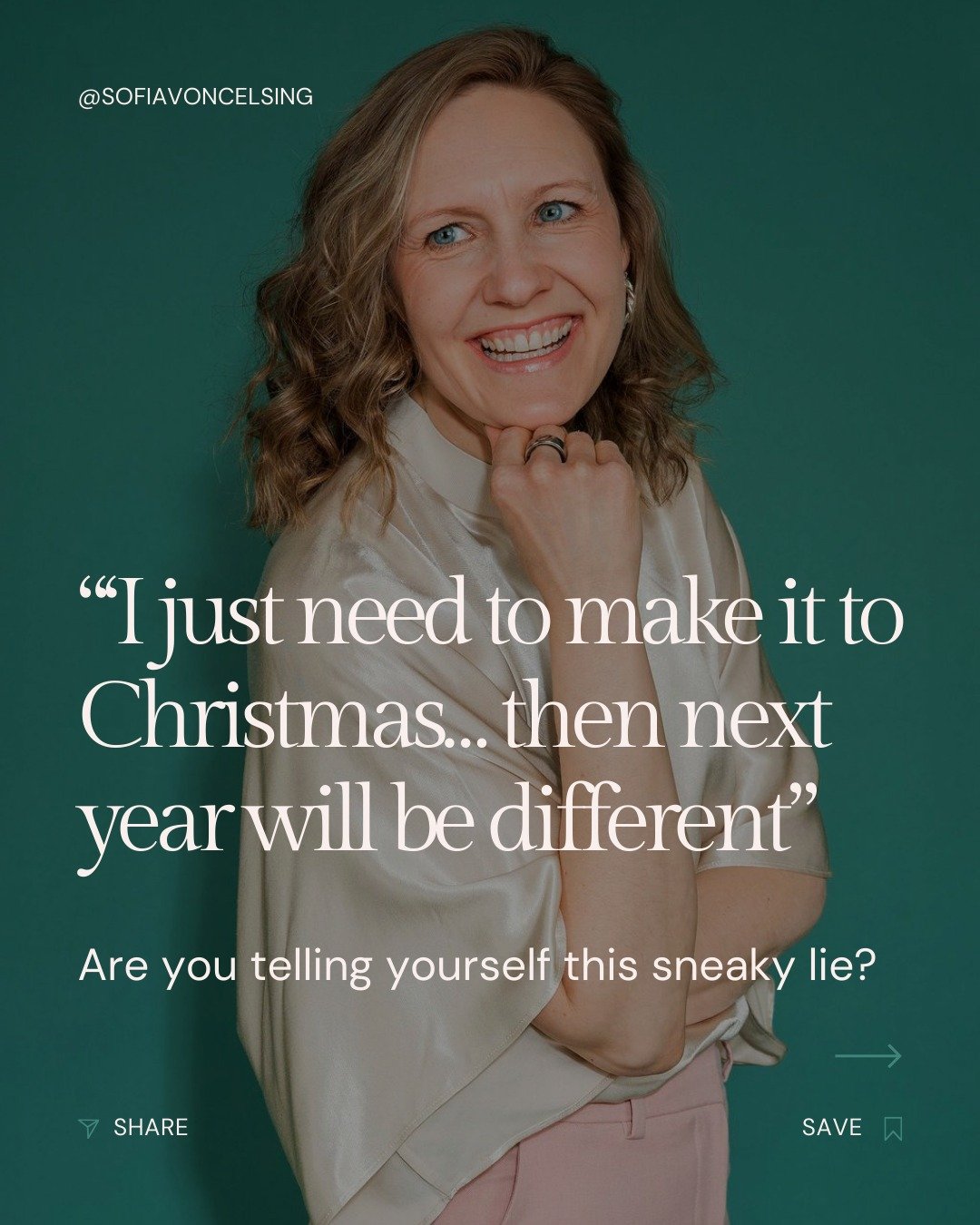 If you&rsquo;re telling yourself &ldquo;𝘐 𝘫𝘶𝘴𝘵 𝘯𝘦𝘦𝘥 𝘵𝘰 𝘮𝘢𝘬𝘦 𝘪𝘵 𝘵𝘰 𝘊𝘩𝘳𝘪𝘴𝘵𝘮𝘢𝘴&hellip; 𝘯𝘦𝘹𝘵 𝘺𝘦𝘢𝘳 𝘸𝘪𝘭𝘭 𝘣𝘦 𝘥𝘪𝘧𝘧𝘦𝘳𝘦𝘯𝘵&rdquo; - deep downyou already know something needs to change! 

Because January isn&rsq