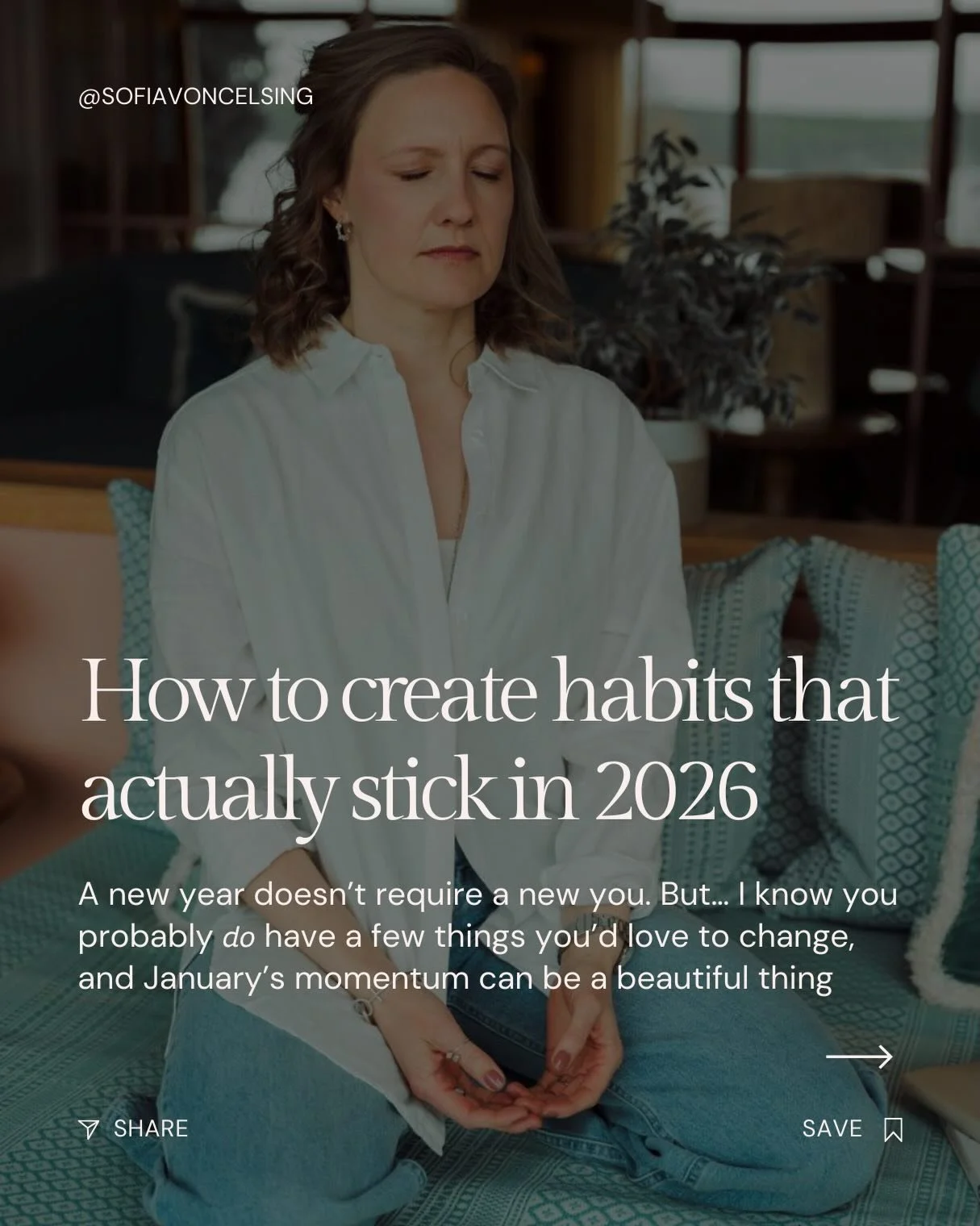 What&rsquo;s one small habit you&rsquo;d love to create this year? 🤔

A quick client story 👇

One of my clients started meditating the very first day we worked together. 

Within a week, she told me she felt calmer, less stressed, and more present.