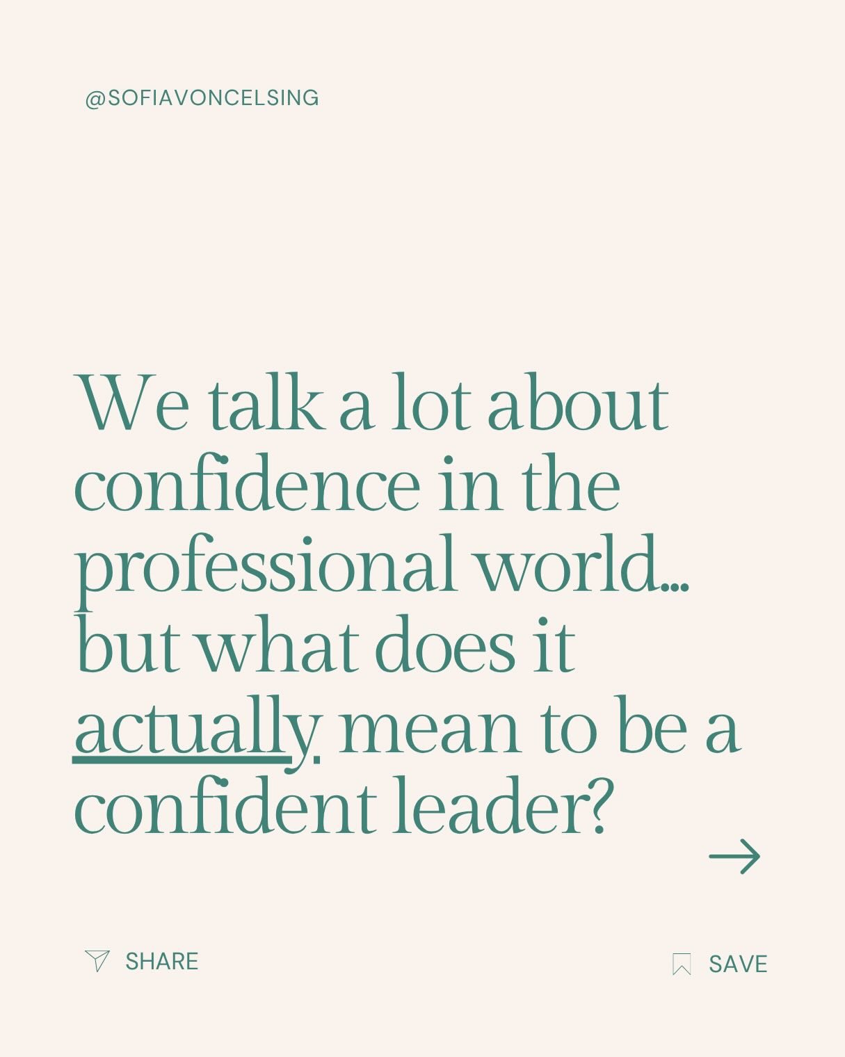Confidence isn&rsquo;t about being the loudest person in the room. (In fact, it&rsquo;s often the opposite)✨

We&rsquo;ve been told that confident leadership means having every answer, carrying the heaviest load, and never showing a crack in the armo