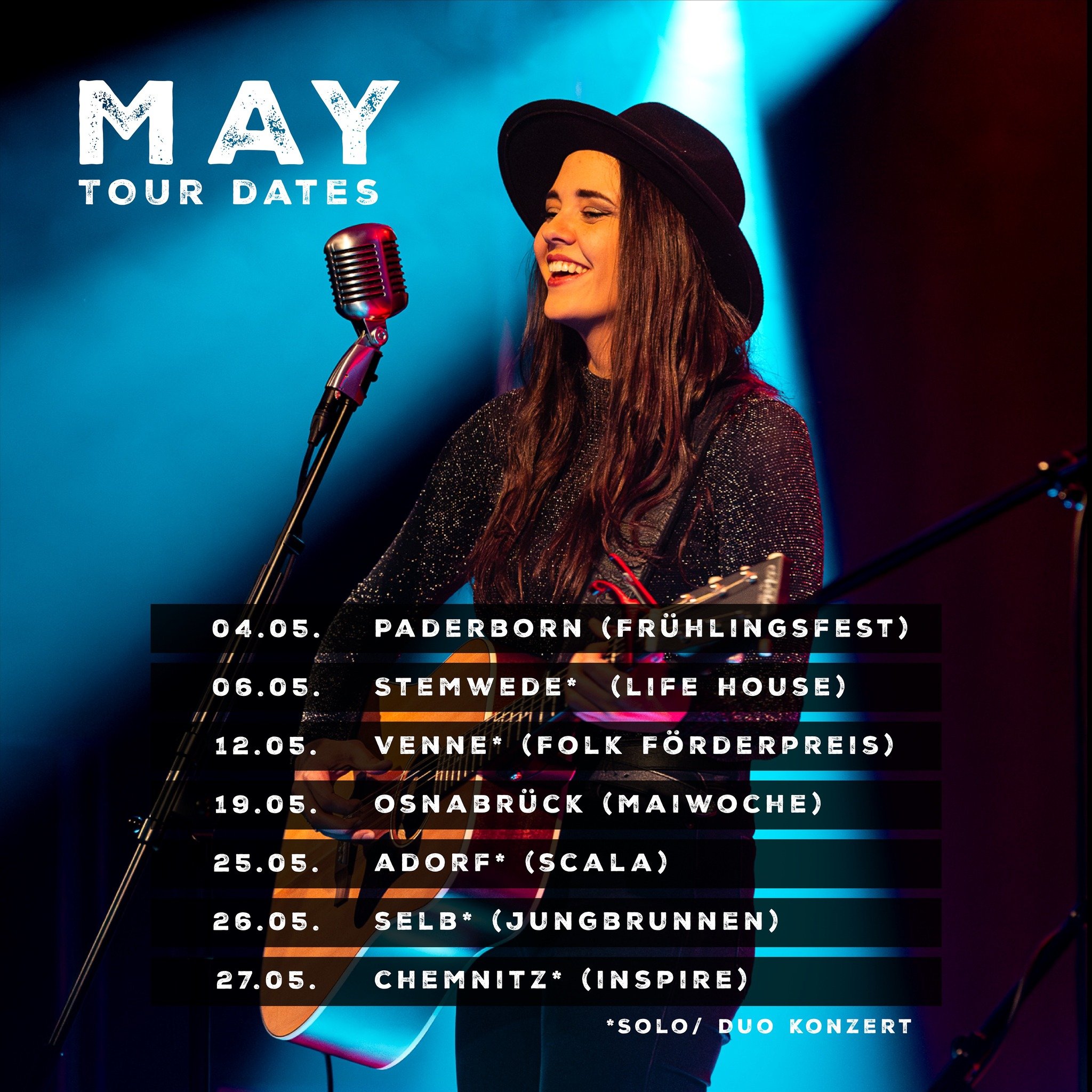 So wird der Mai ❤️ wo sehen wir uns ? 🤠

📸: @mono.production 

#may #tourdates #countrymusic #countrymusicgermany