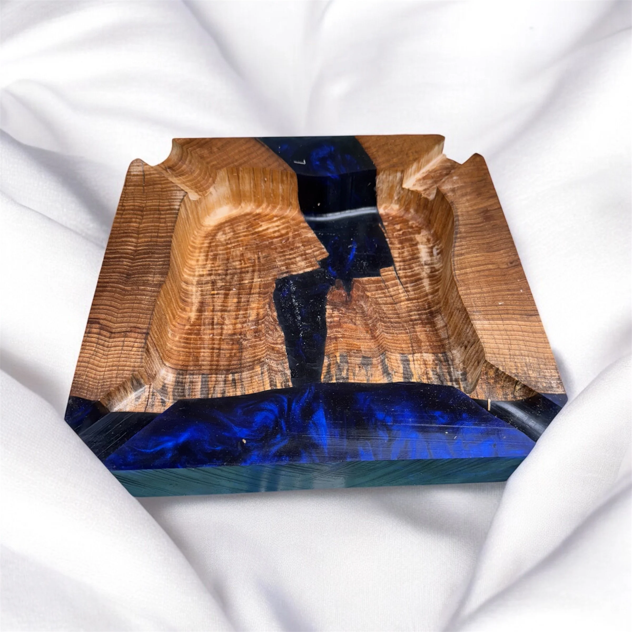 Hickory w/ Blue Epoxy