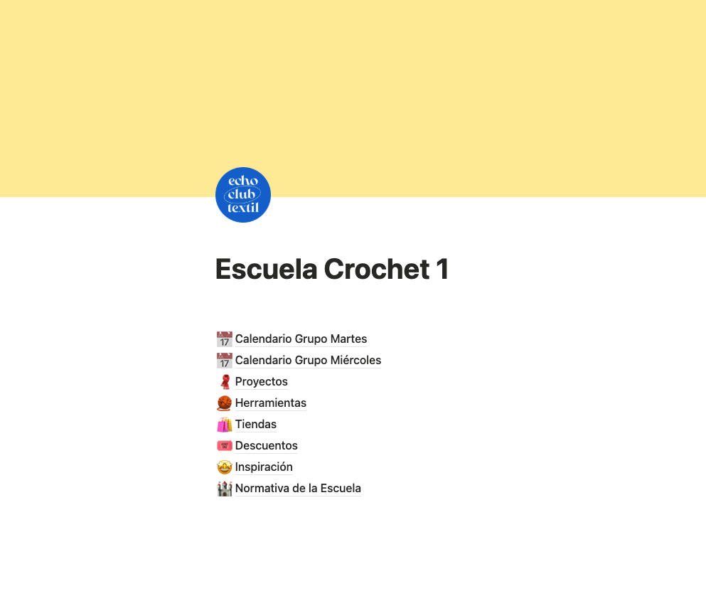 notion escuela crochet barcelona echo