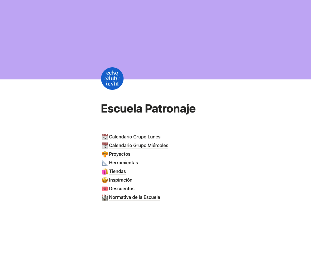 notion de la escuela de patronaje echo en barcelona