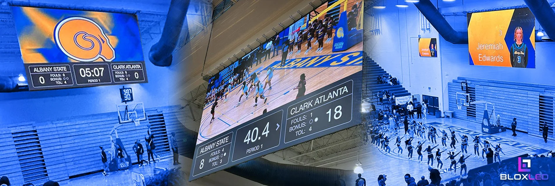 BLOX LED video walls at ASU basketball arena.