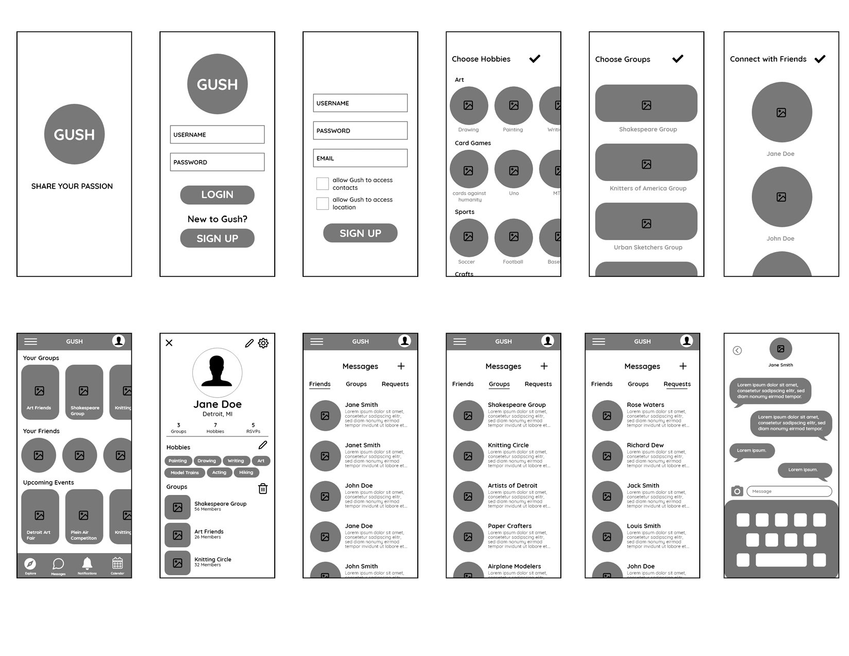 Hi-Fidelity Wireframe