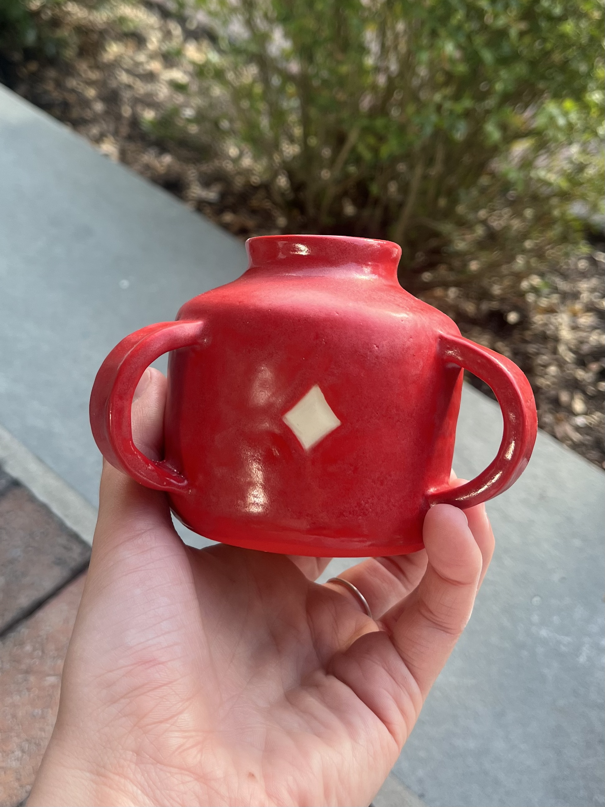 Little Red Pot - 
3" x 3.5" x 3", July 2025 