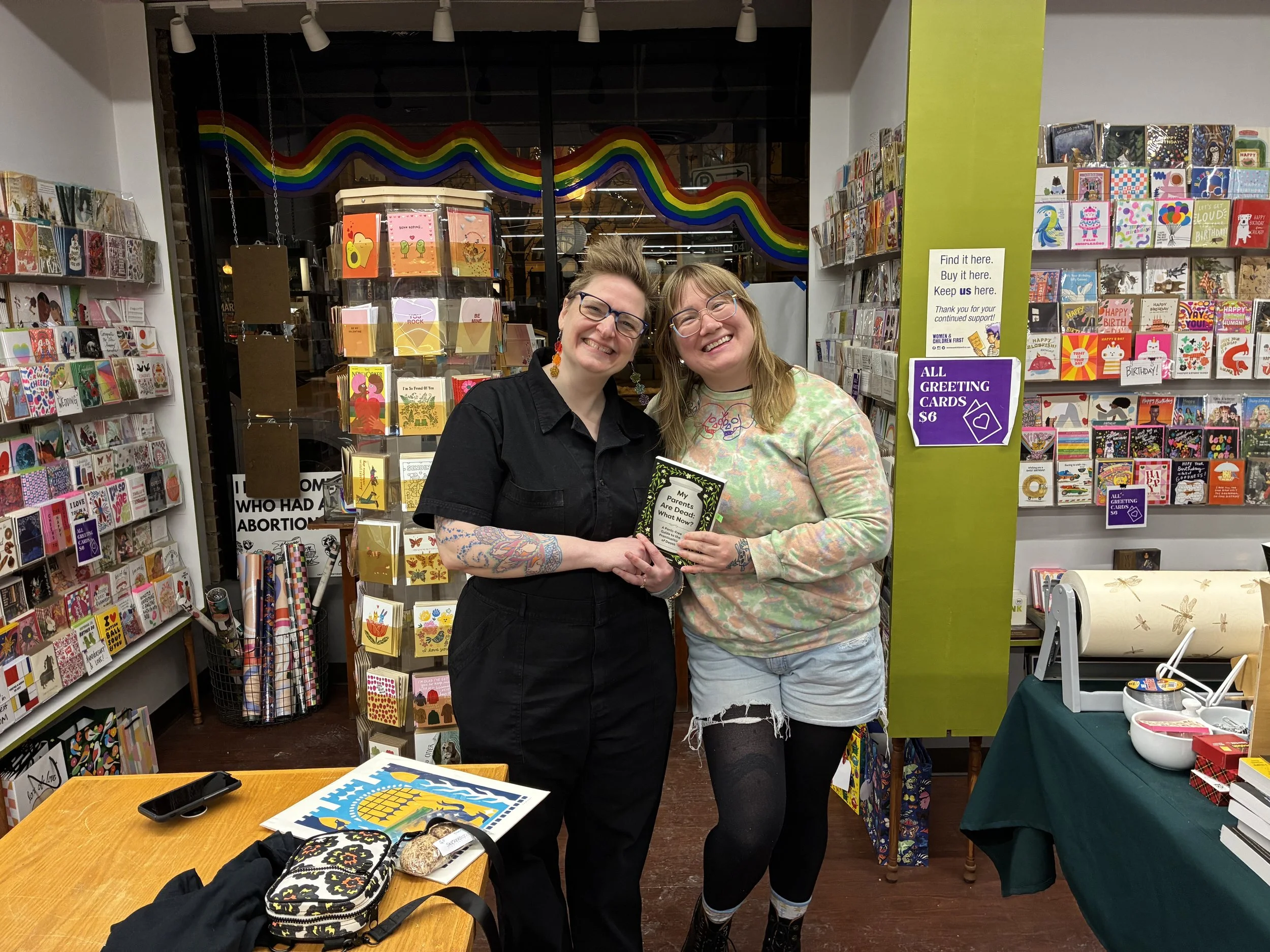 erica and becky at women and children first