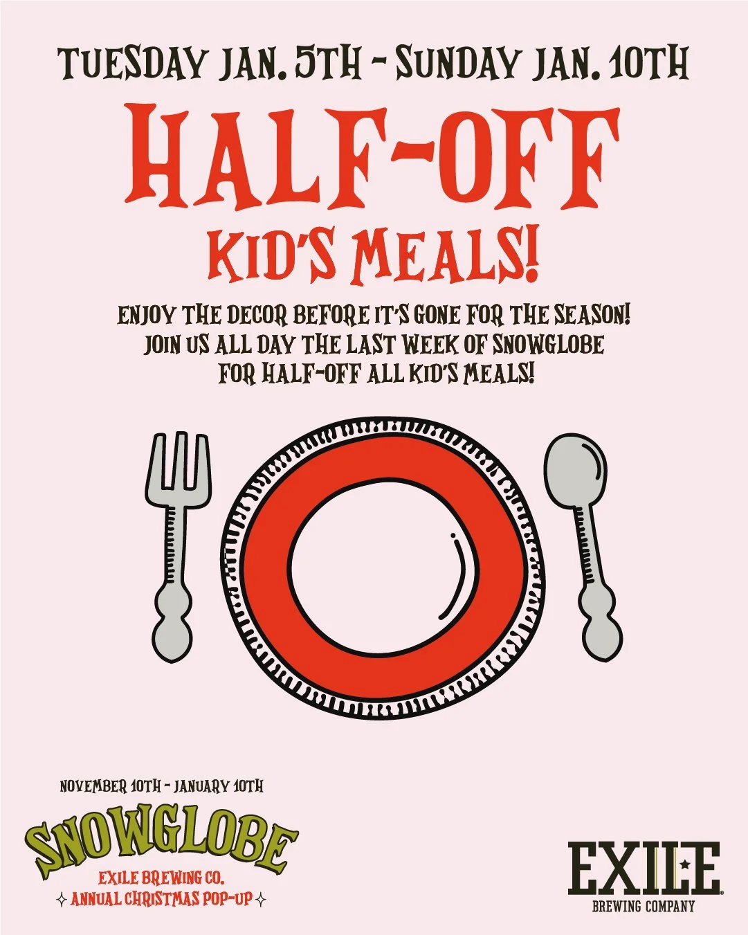 SnowGlobe 2026: Half-Off Kid's Meals
