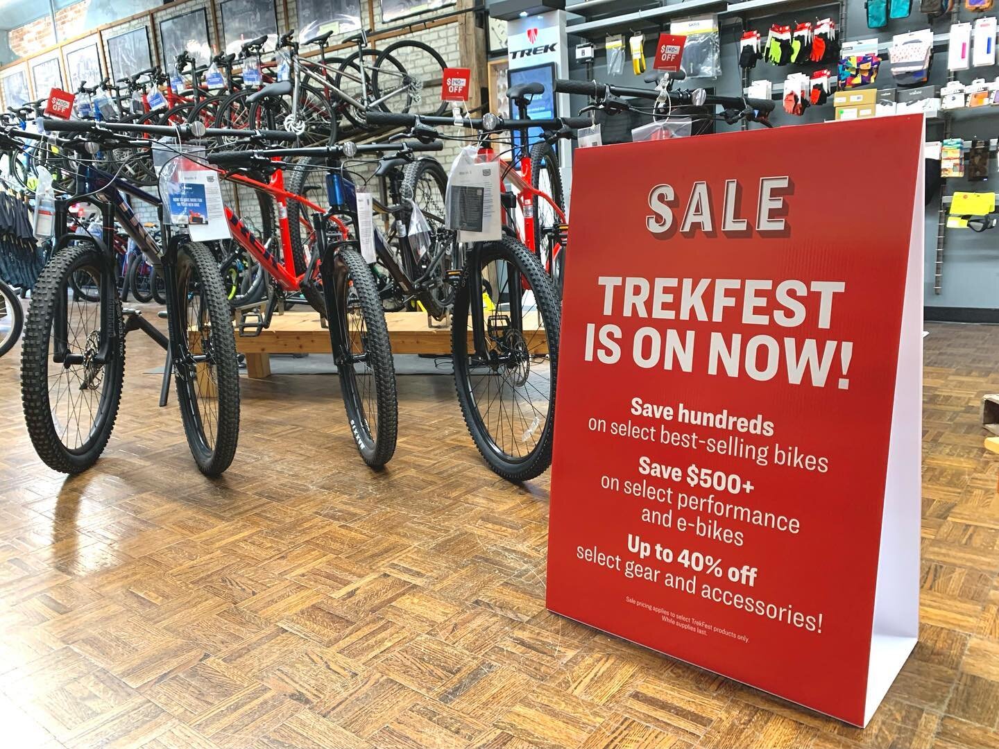 Great News! We got word from @trekbikes that they are officially extending the TrekFest sale through April 29th! 🎉 Huge discounts on Trek and Electra bikes + incredible deals on cycling apparel and gear! Stop in to either our Cedar Falls or Cedar Ra