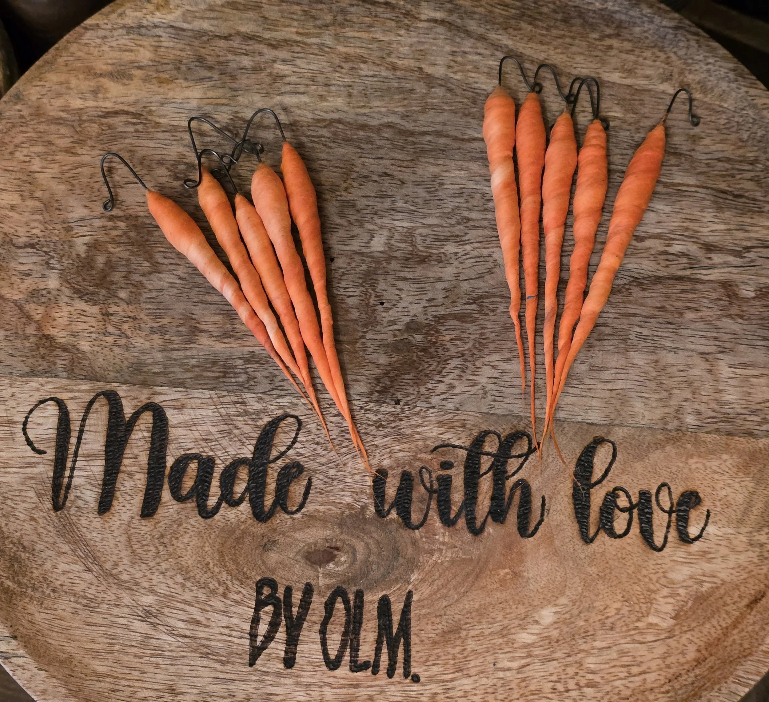 SPUN COTTON CARROTS-- TWO SETS AVAILABLE