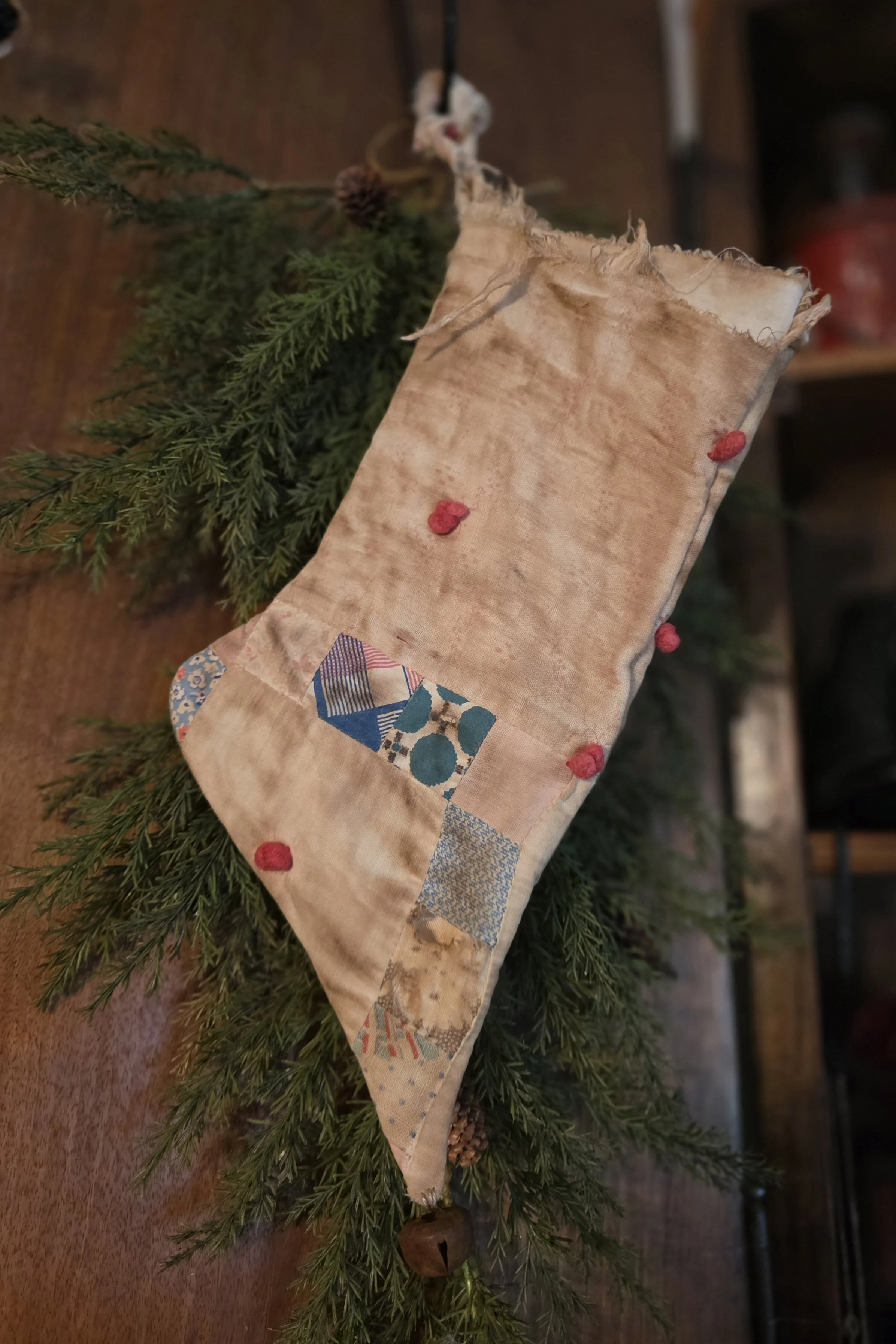 TATTERED & OLDE QUILT STOCKING