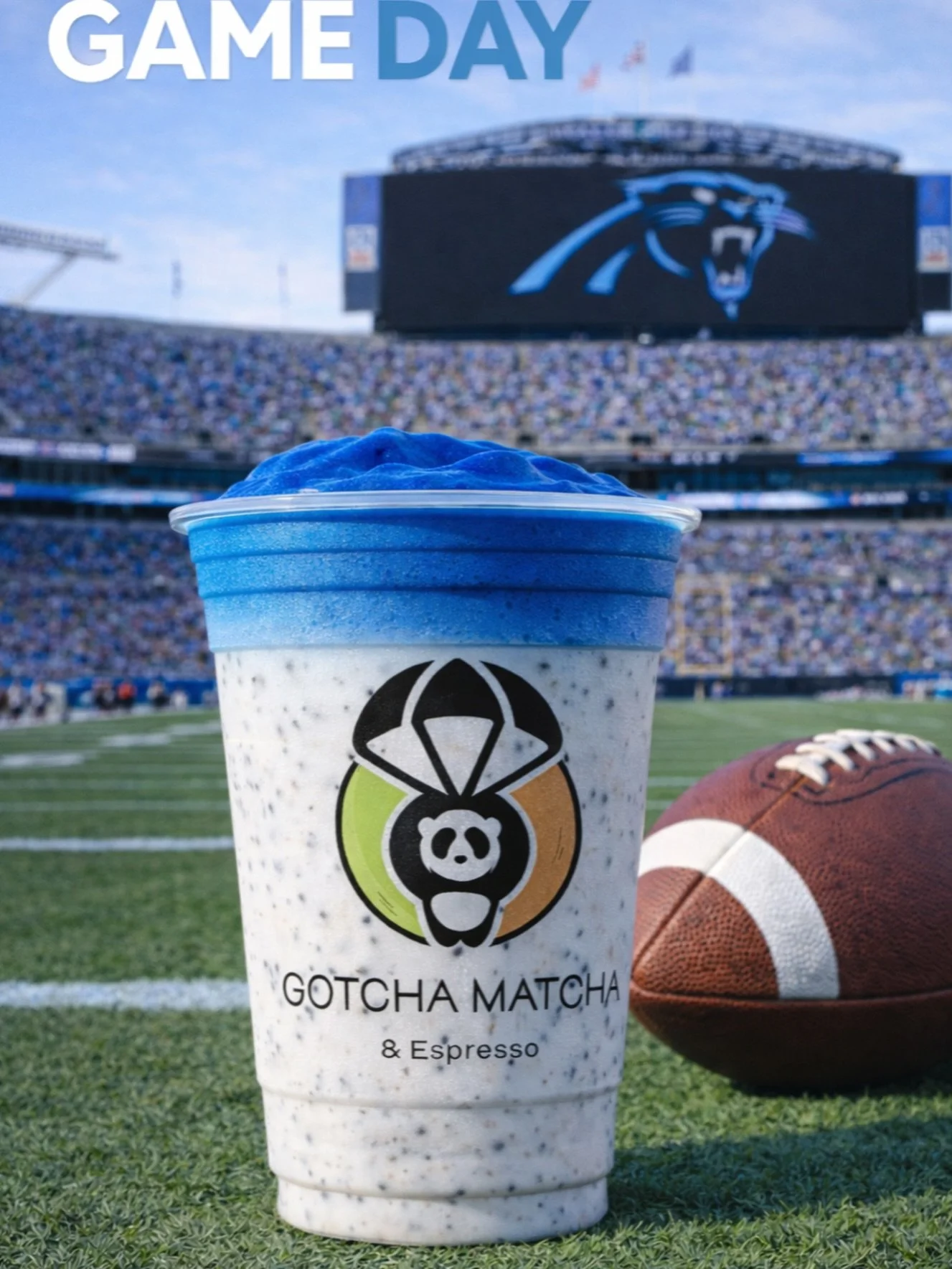 Game day latte! Black sesame 🍵🍵😍😍😍🐼

#matcha #gotchamatcha #charlotte