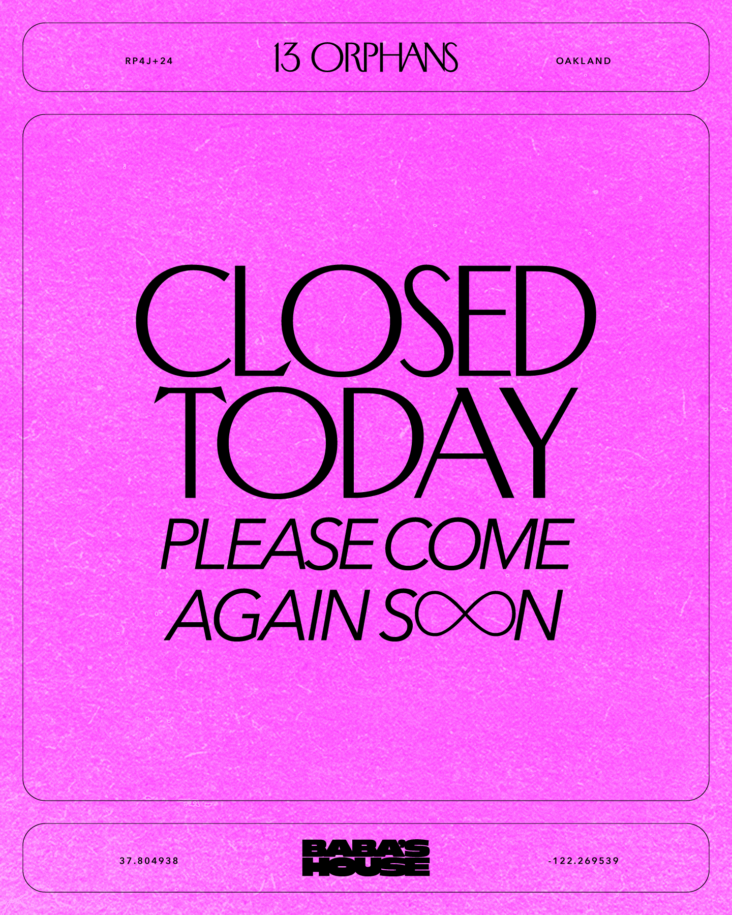 CLOSED FOR PRIVATE EVENT