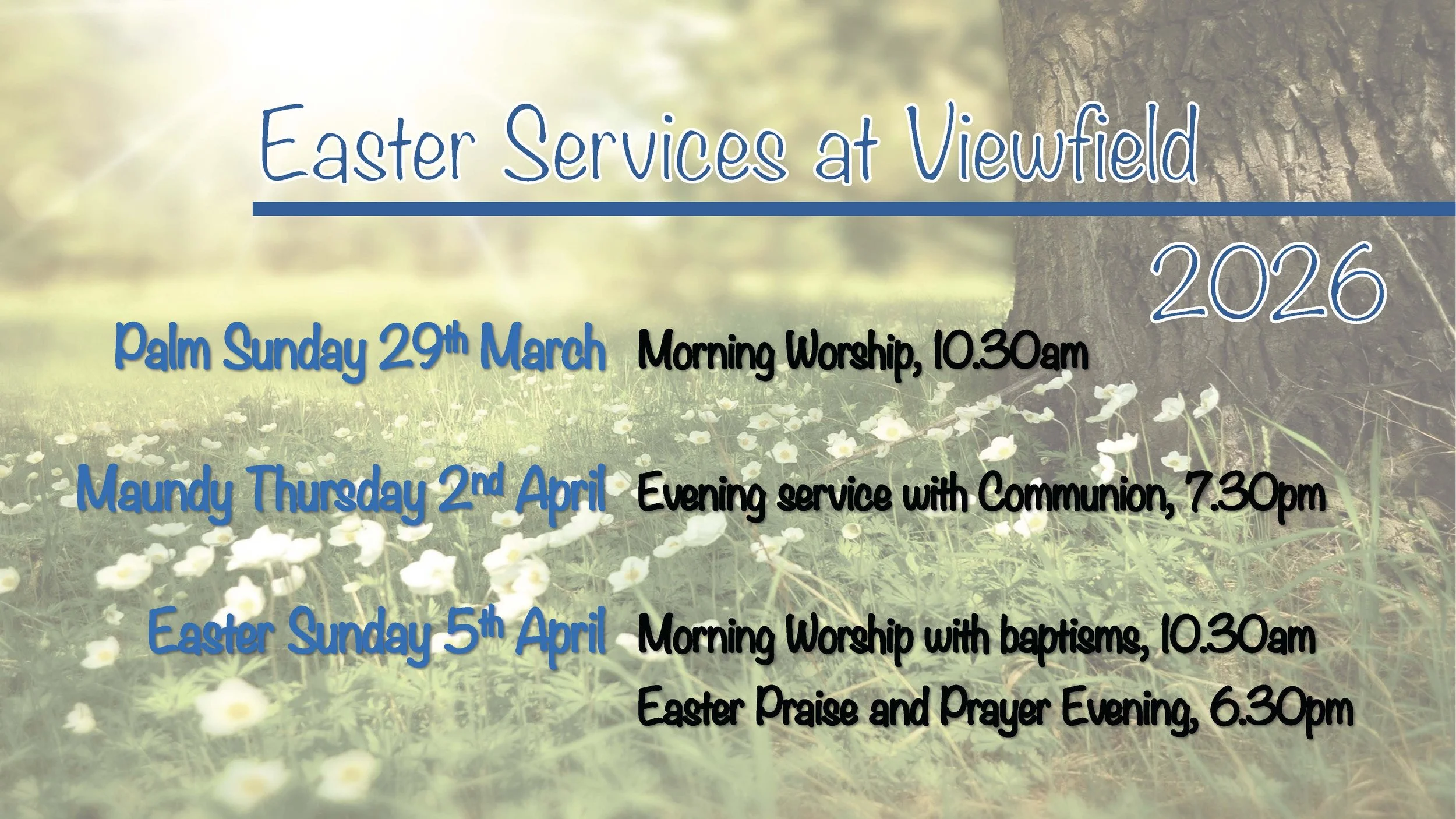 Easter Services at Viewfield
