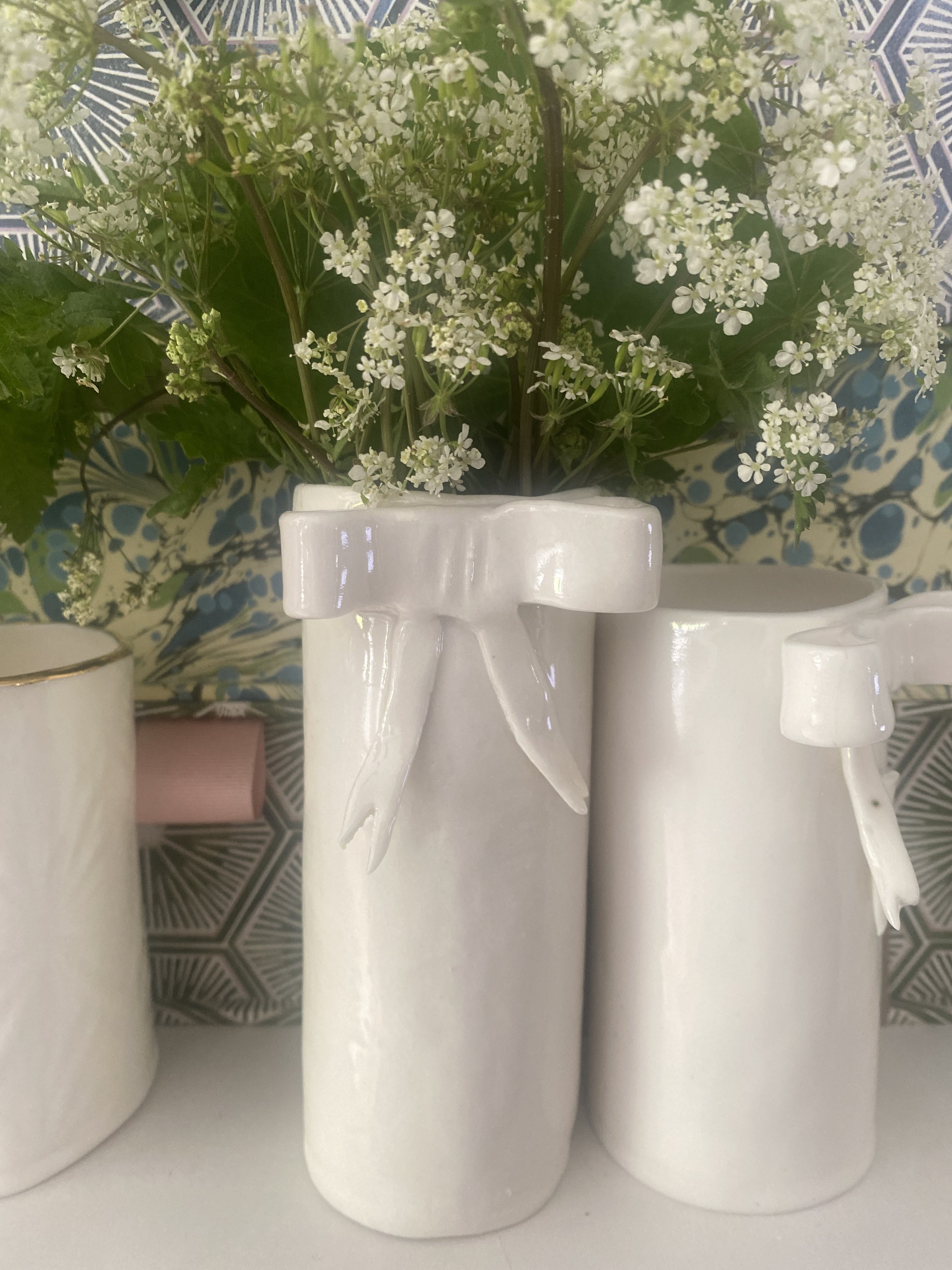 Porcelain Ribbon Vase