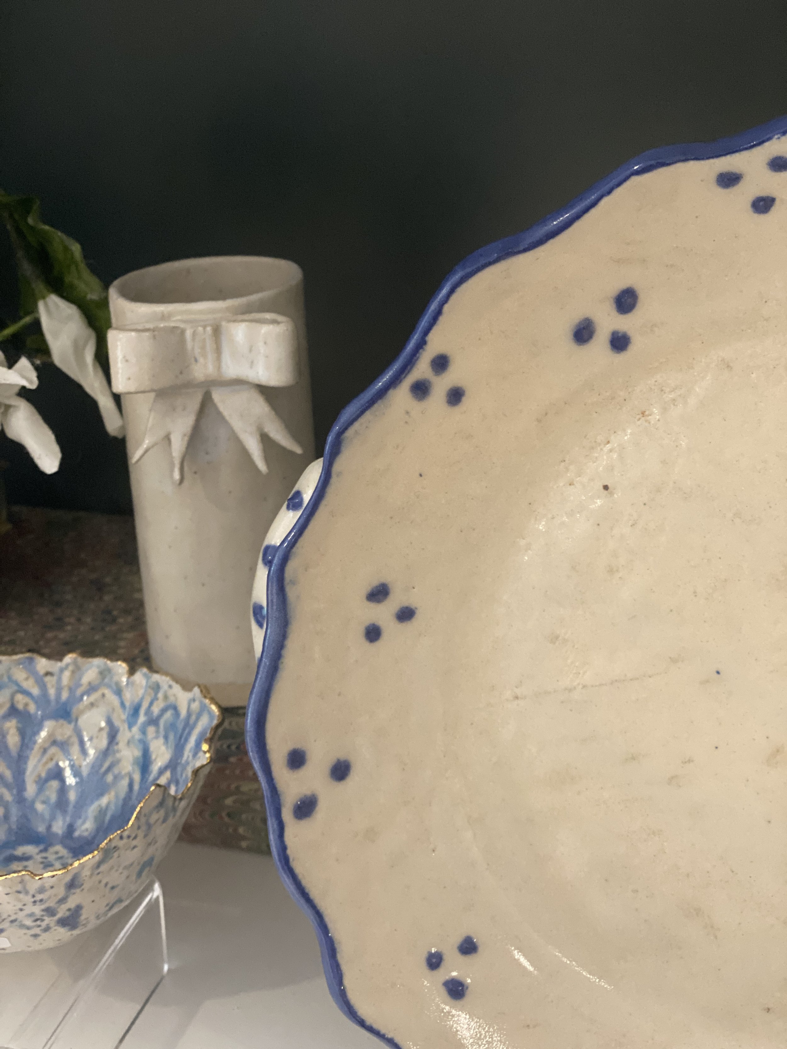 Blue And Cream Platter