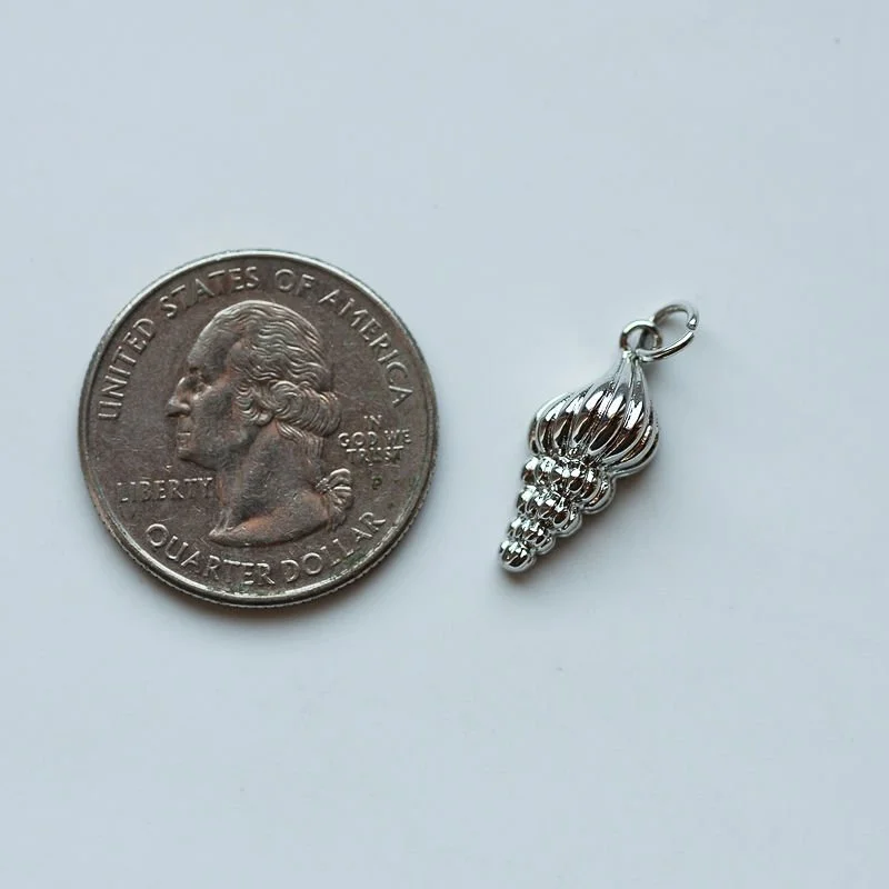 Silver Conch Charm