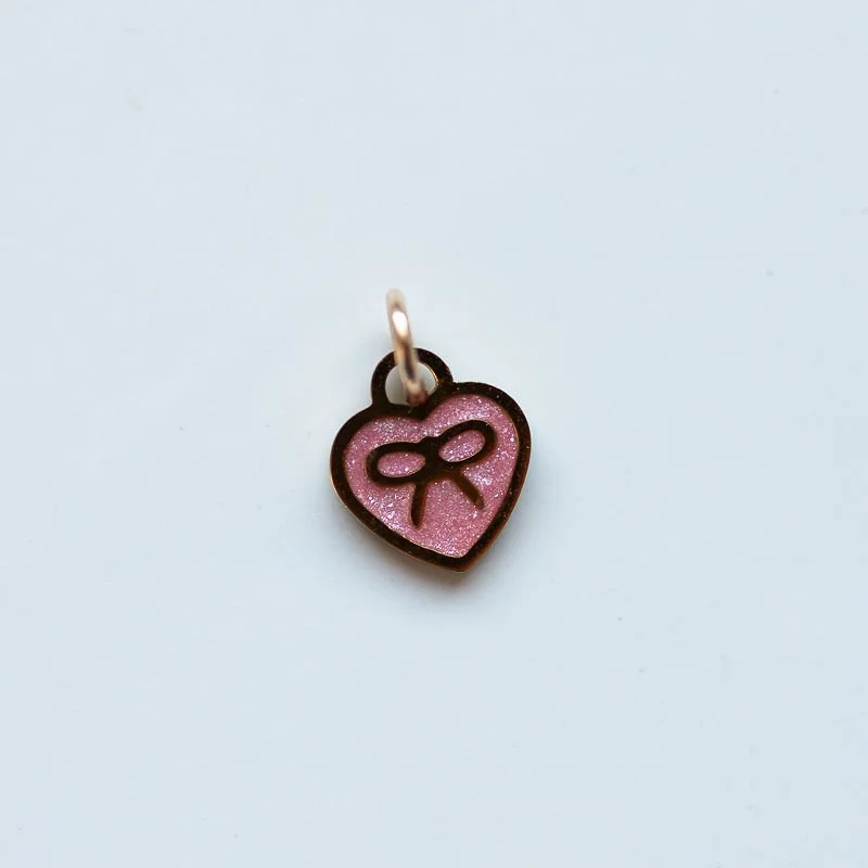 Mini Heart + Bow Charm