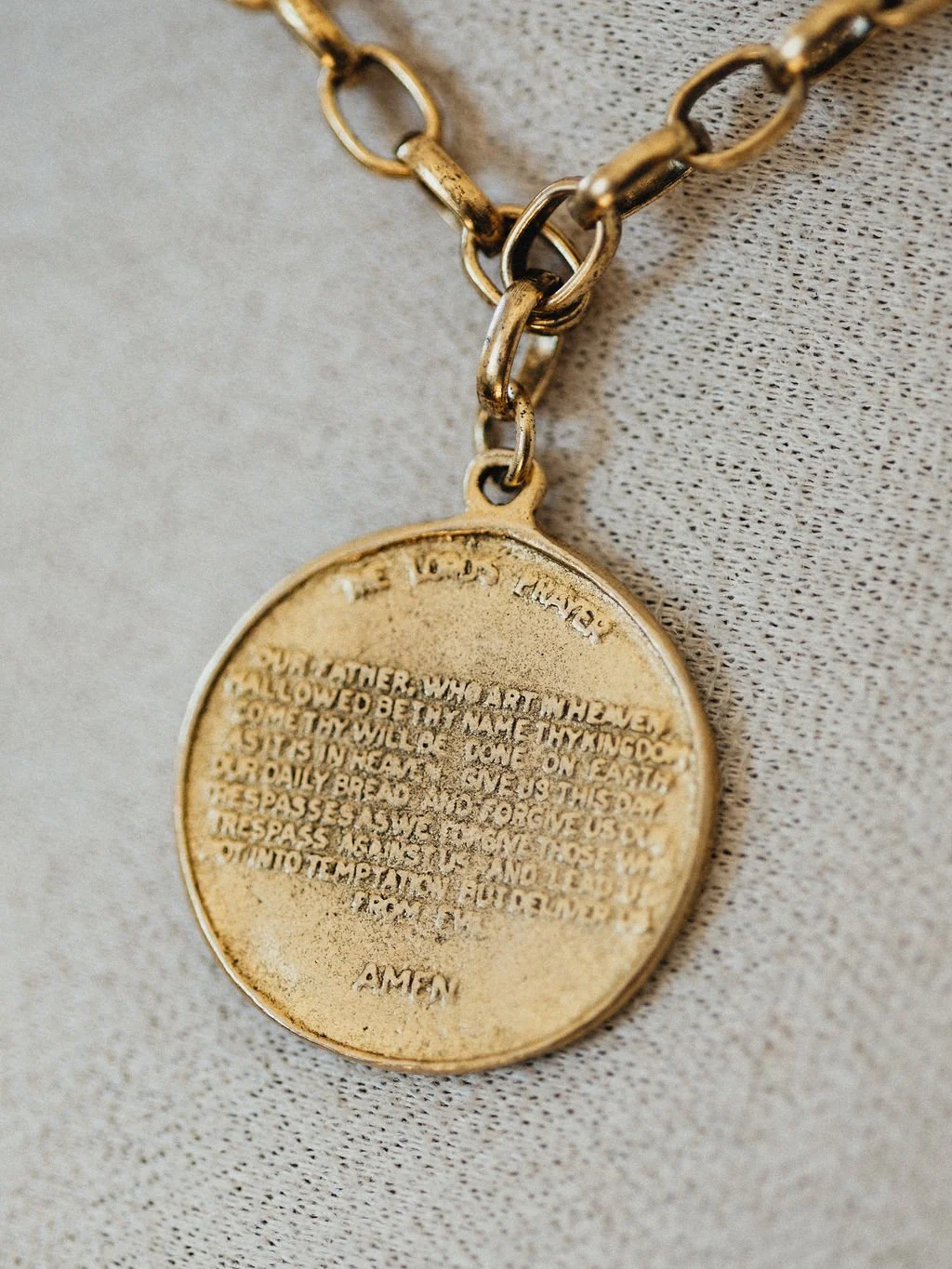 Lord’s Prayer Pendant Necklace