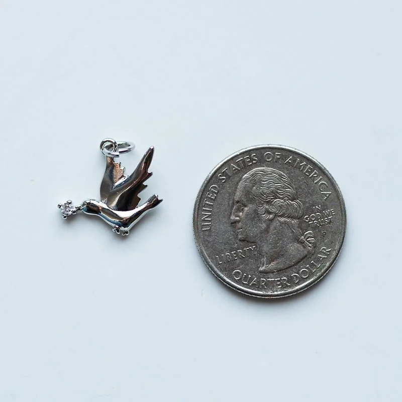 Silver Bird Charm