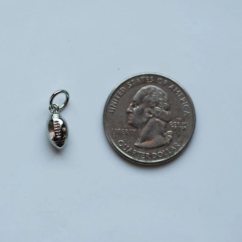 Silver Football Charm