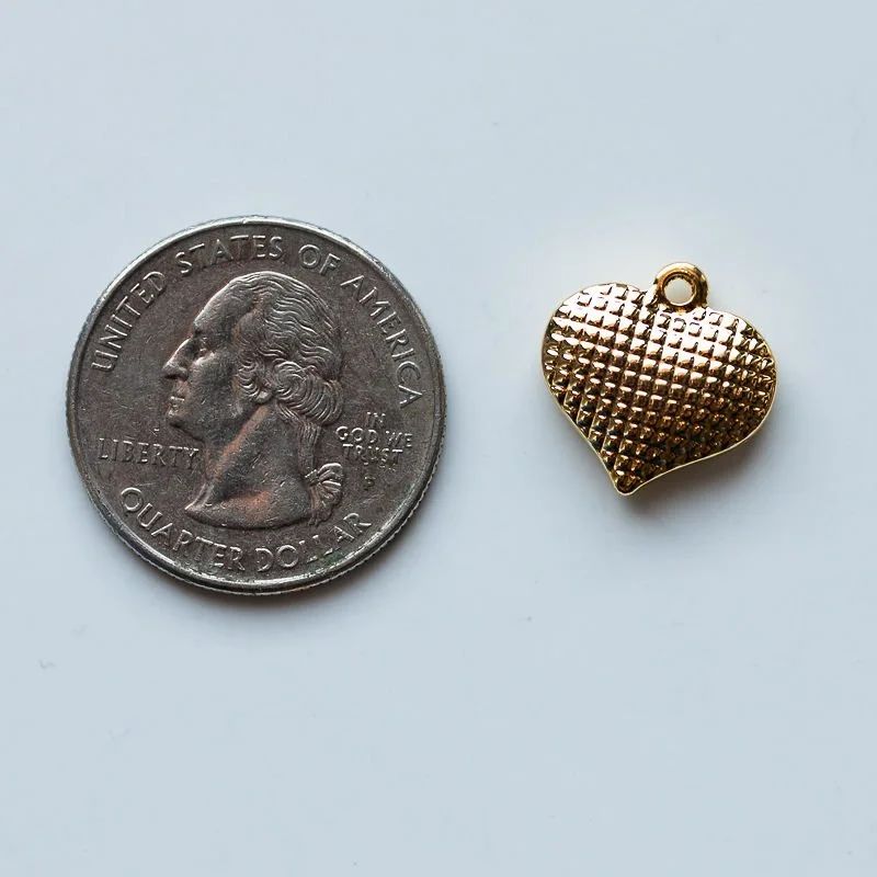 Checkered Heart Charm