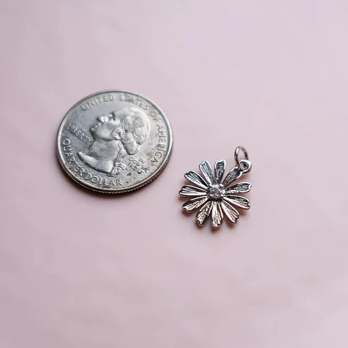 Silver Flower Charm