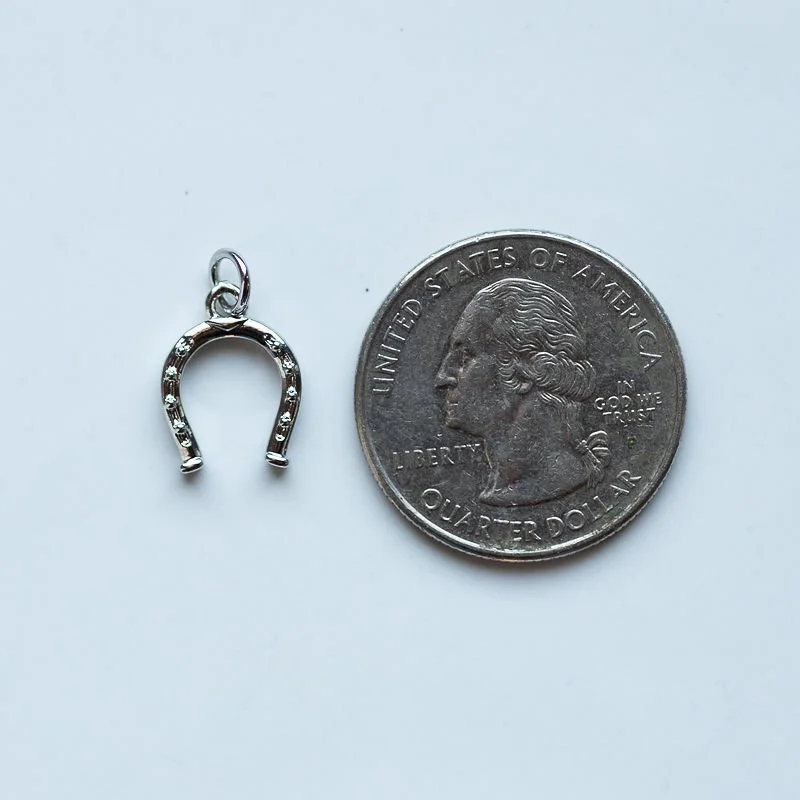 Silver Horseshoe Charm