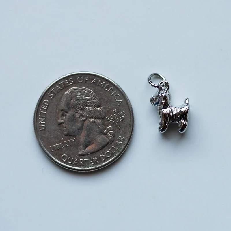 Silver Dog Charm