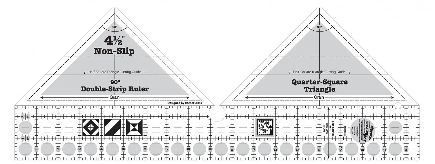 Double Stripe Ruler Creative Grids 90 Degree Double-Strip Quilt Ruler # CGRDBS90 — Custom ...