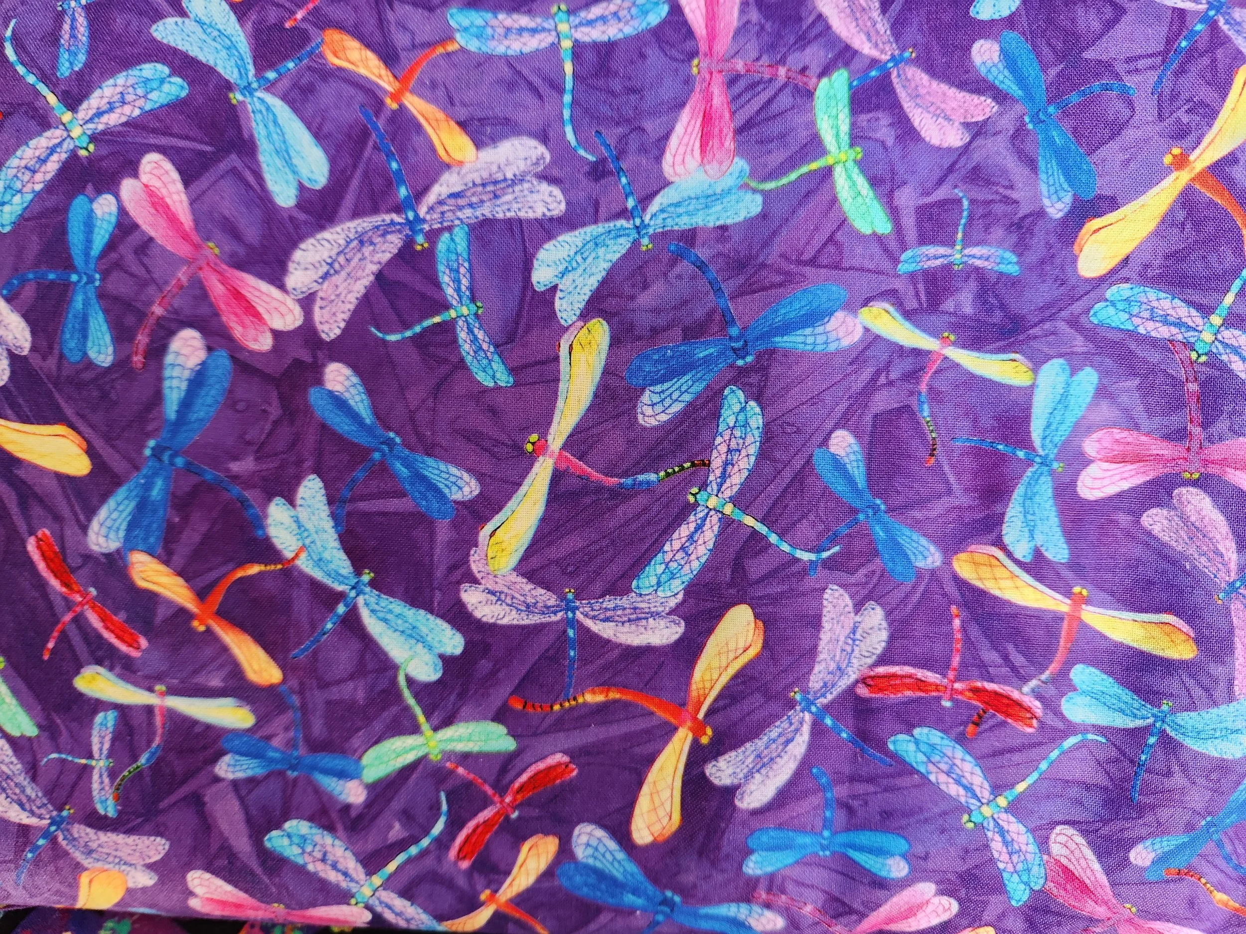 P&B Flower Jewels DragonFlies #04261 Purple background